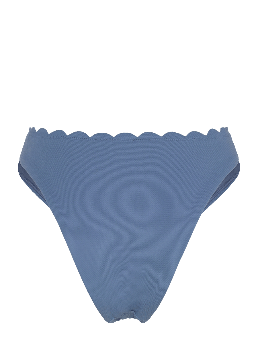 Hunkemöller - SCALLOP HIGH LEG R - brazilian bikinis - blue horizon - 2