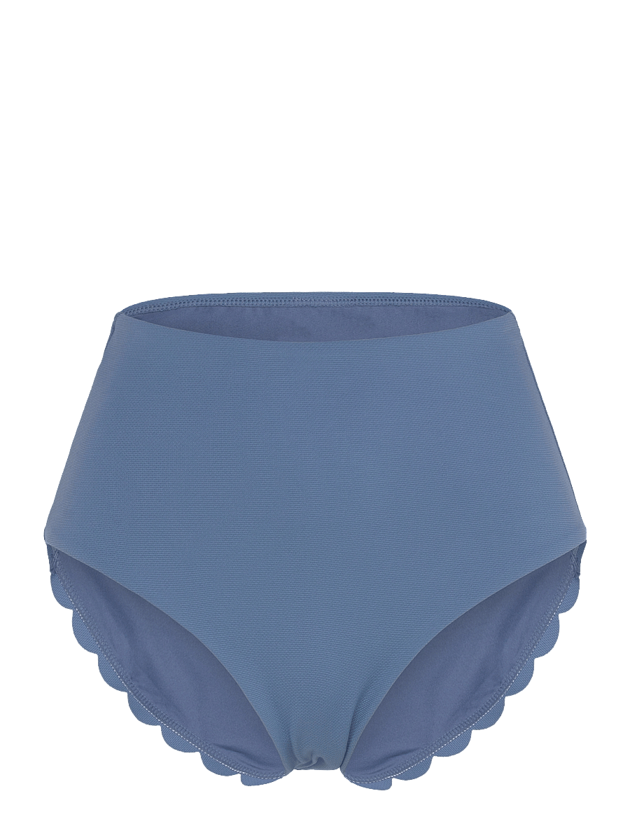 Hunkemöller - Scallop High Waist Rio Bikini Bottom - højtaljede bikinitrusser - blue horizon - 1