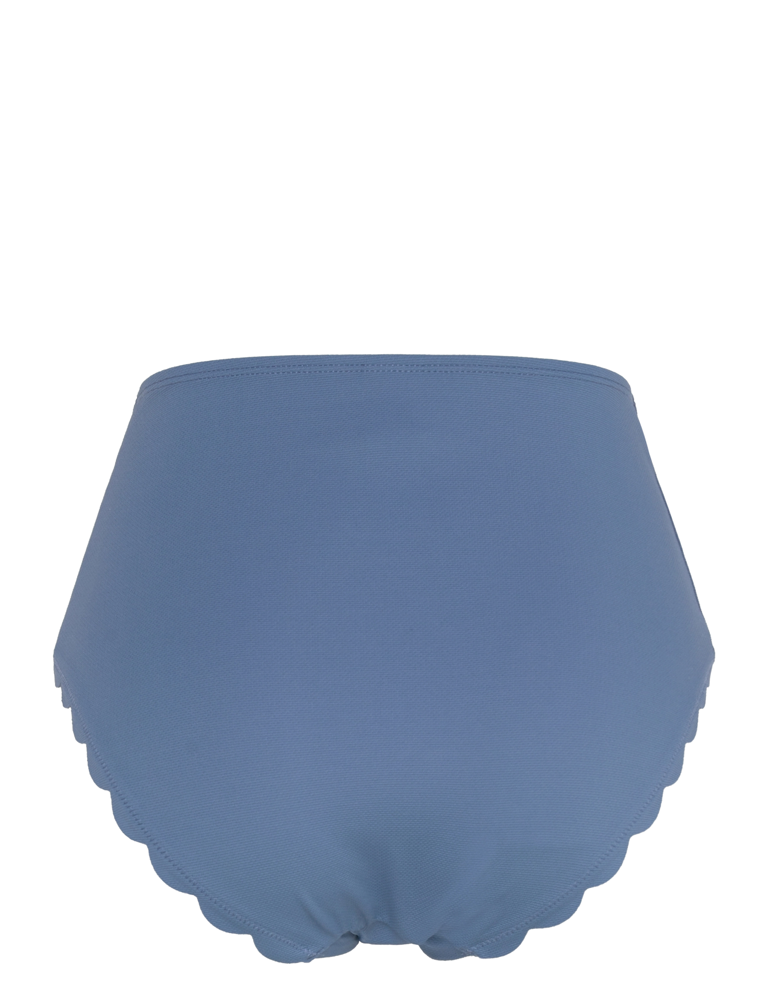 Hunkemöller - Scallop High Waist Rio Bikini Bottom - bikinitrosor med hög midja - blue horizon - 2