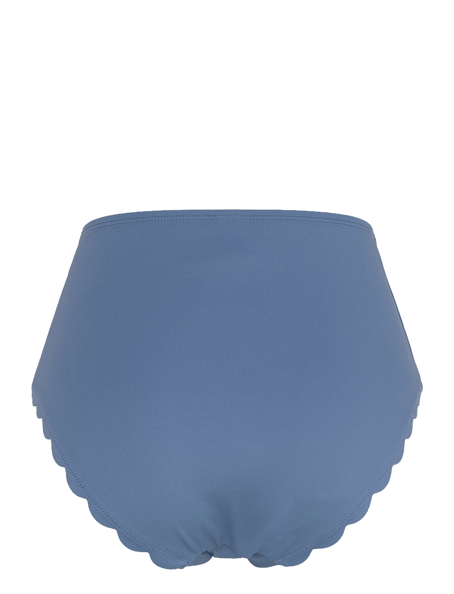 Hunkemöller - Scallop High Waist Rio Bikini Bottom - højtaljede bikinitrusser - blue horizon - 2
