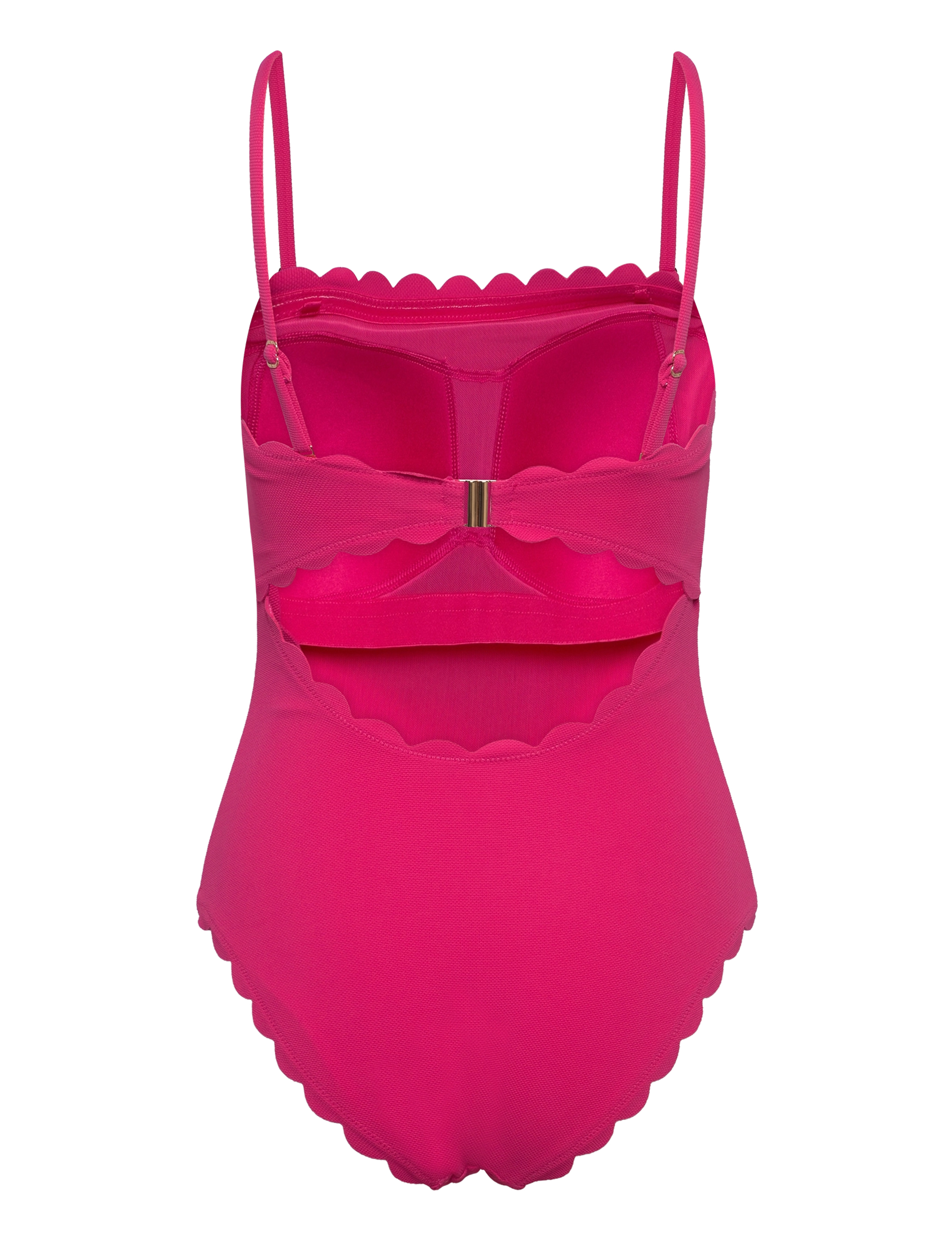 Hunkemöller - SCALLOP BANDEAU BS - badeanzüge - pink - 2