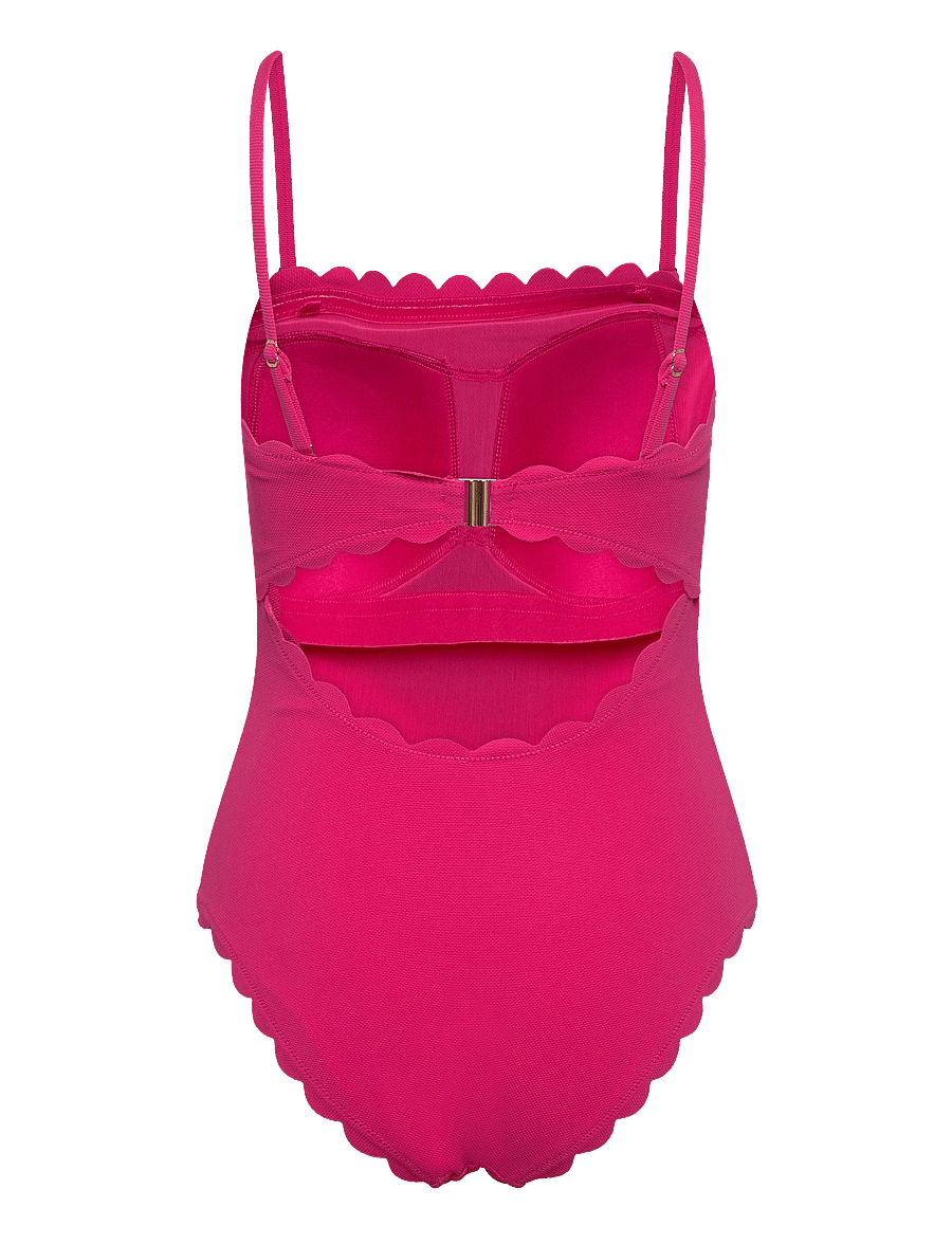 Hunkemöller - SCALLOP BANDEAU BS - ujumistrikood - pink - 2