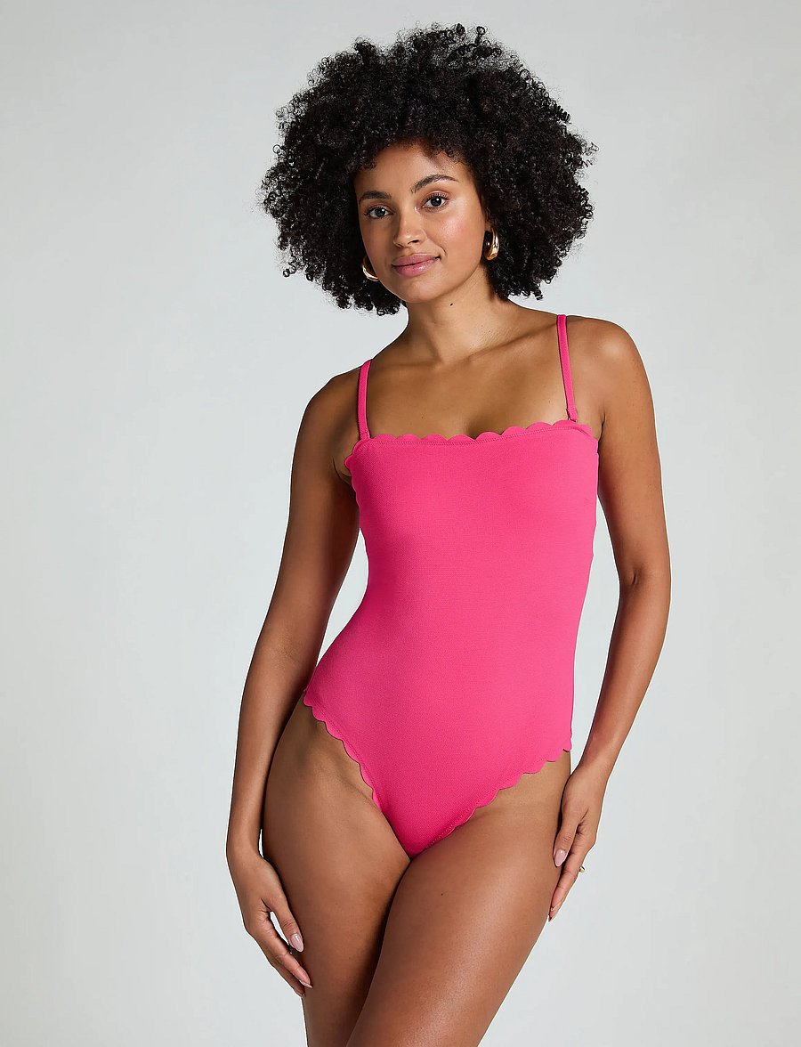 Hunkemöller - SCALLOP BANDEAU BS - ujumistrikood - pink - 0