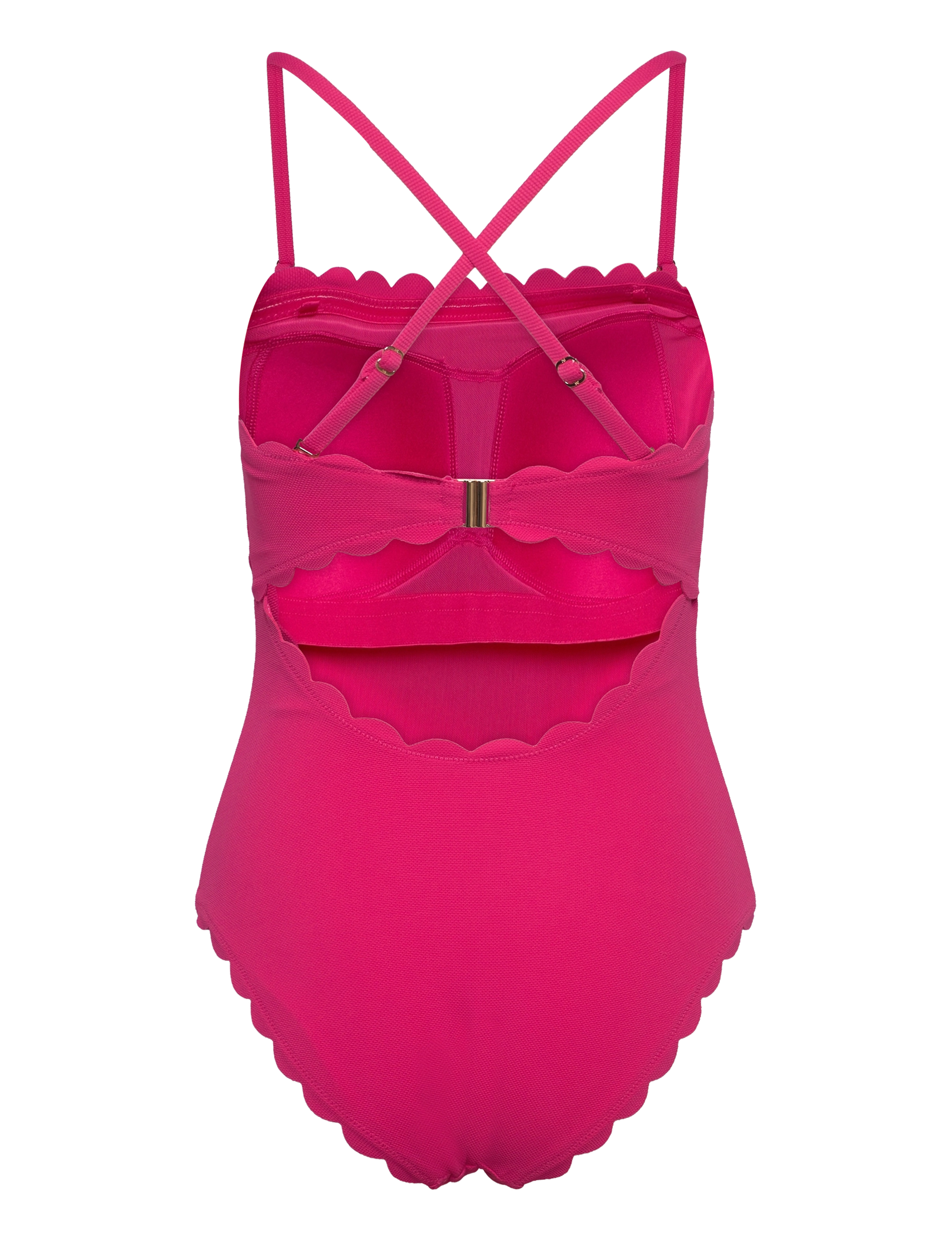 Hunkemöller - SCALLOP BANDEAU BS - badeanzüge - pink - 4