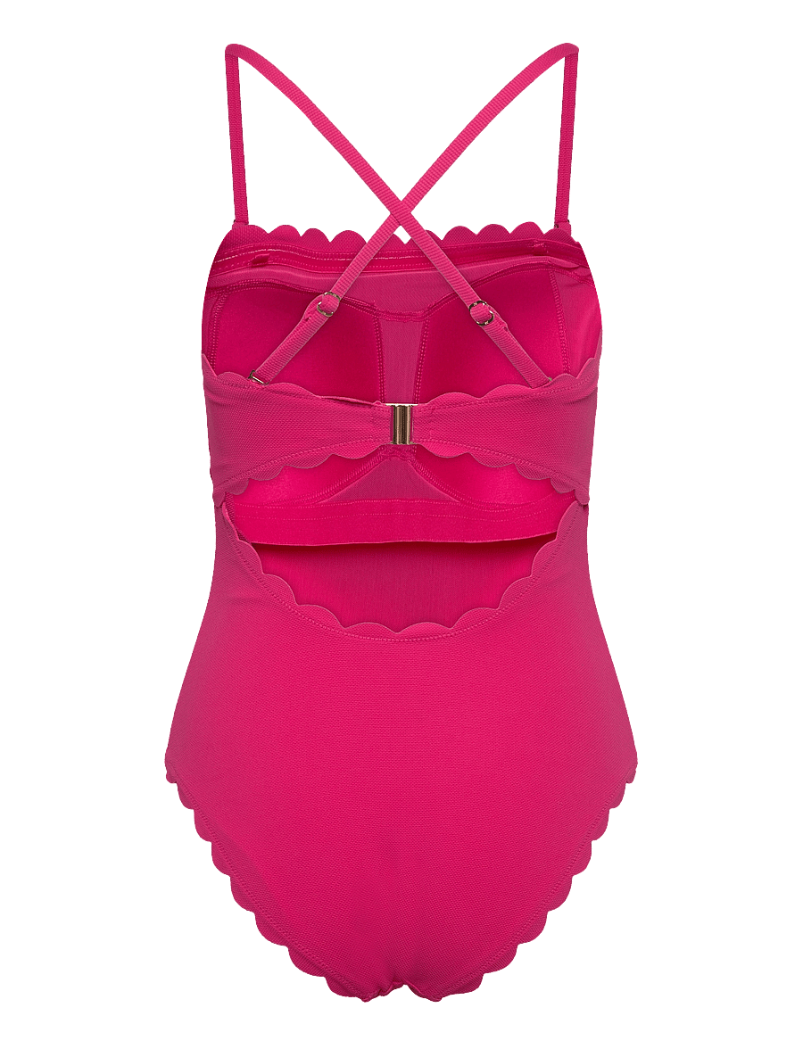 Hunkemöller - SCALLOP BANDEAU BS - ujumistrikood - pink - 4