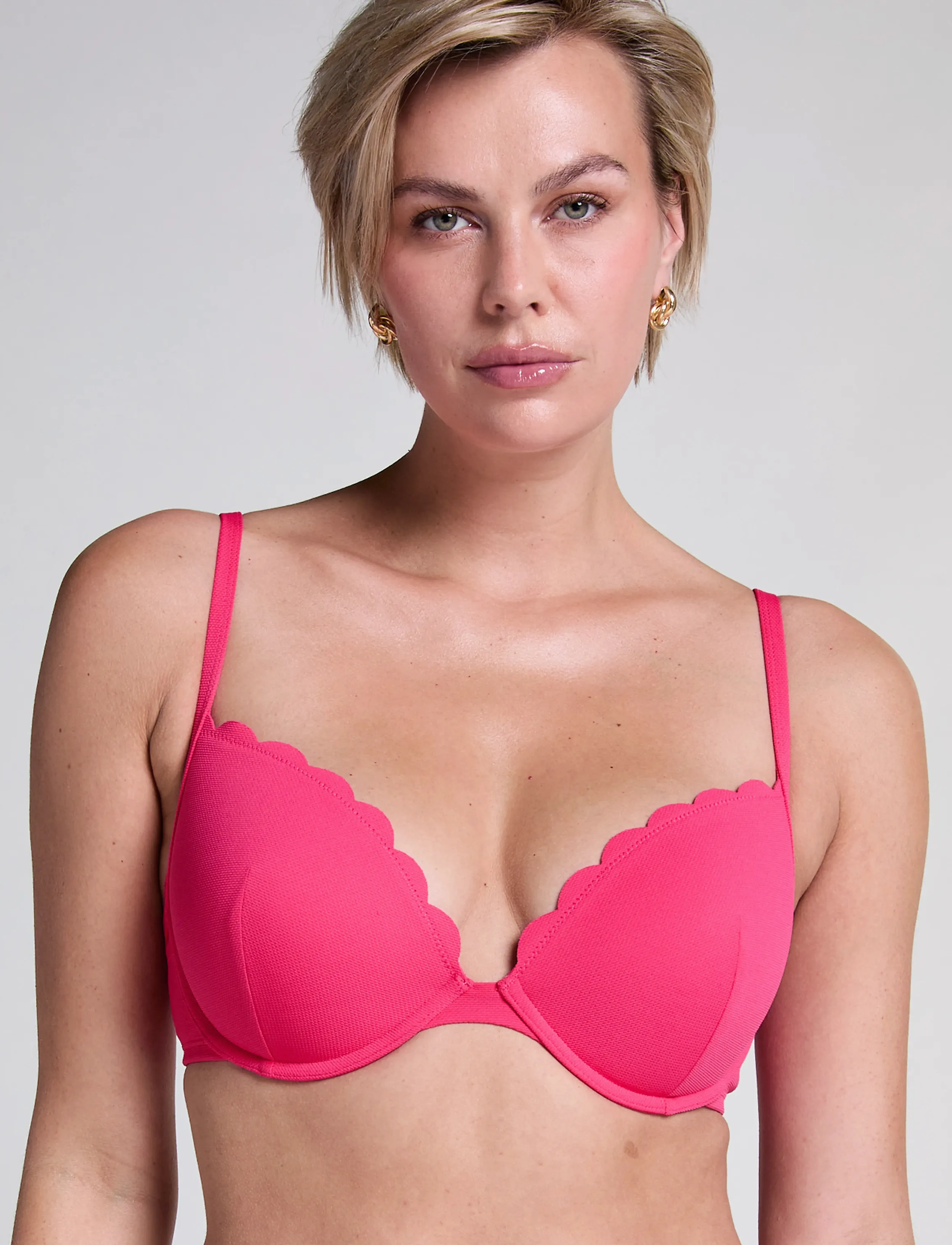Hunkemöller SCALLOP PP - Badetøj - PINK / pink/rose