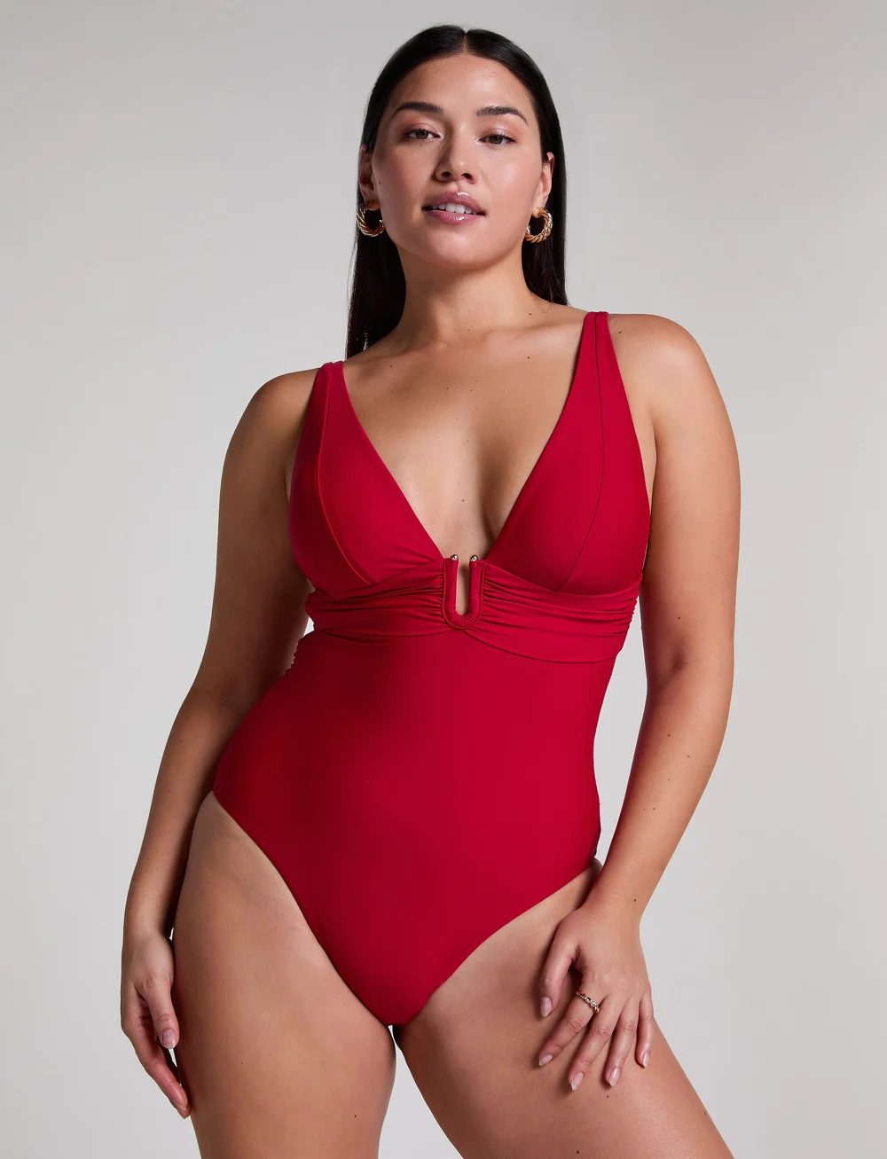 Hunkemöller - LUNA SHAPING BS U WIRE - badeanzüge - chili pepper - 0