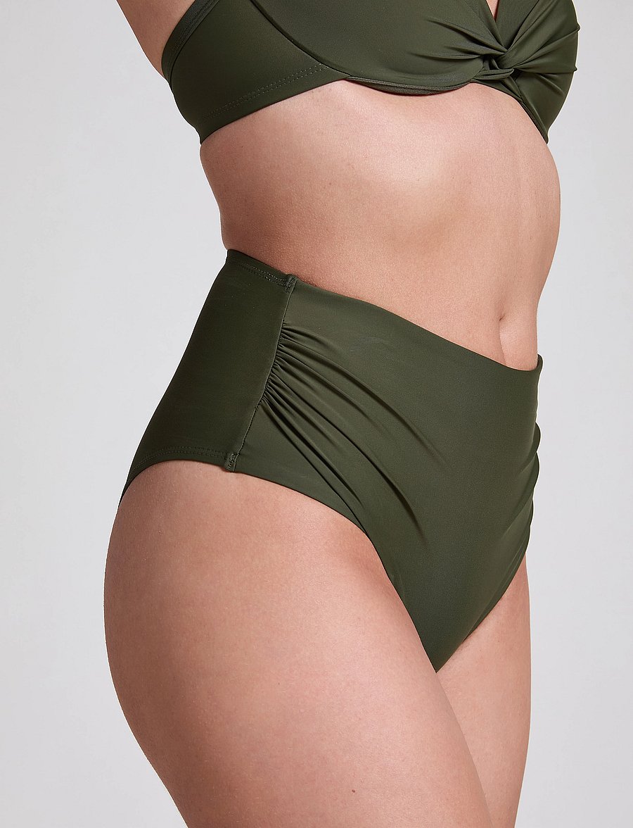Hunkemöller - Luna High-Waisted Shaping Cheeky Bikini Bottoms - højtaljede bikinitrusser - deep depths - 3