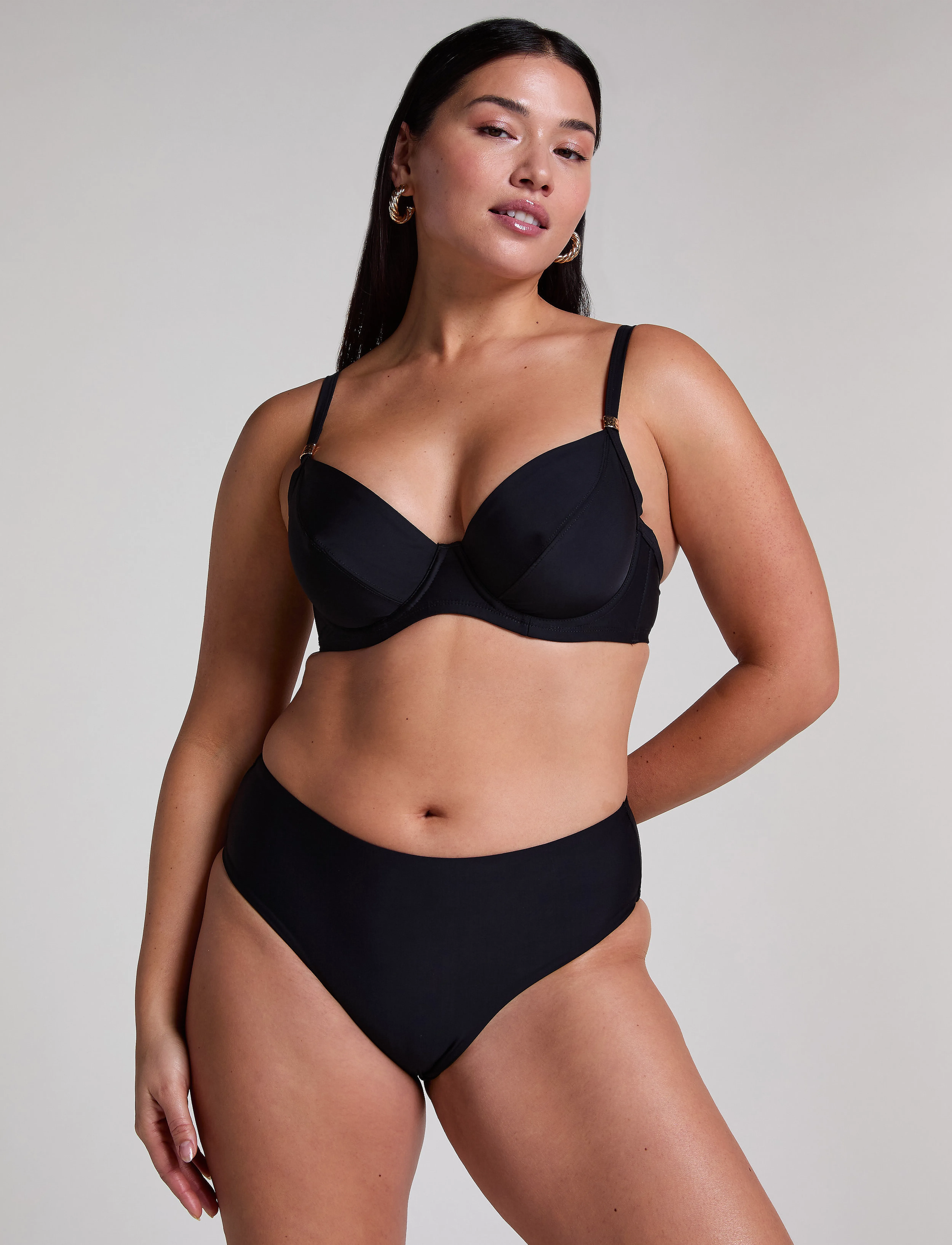 Hunkemöller - LUNA DEMI UF - vielutėmis sutvirtintos bikinio liemenėlės - caviar - 4