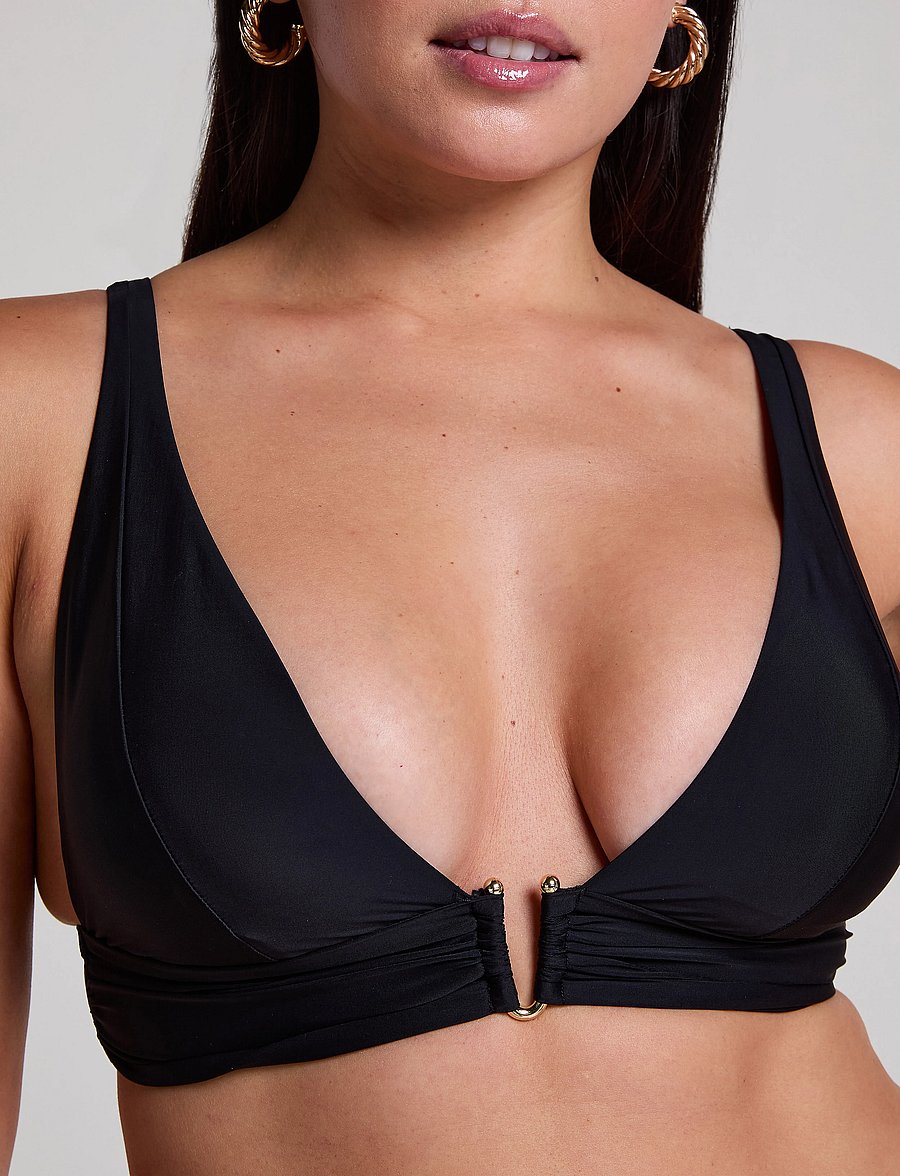 Hunkemöller - LUNA HA TRIANGLE - trekantsbikinier - caviar - 0