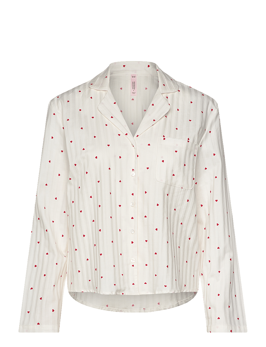 Hunkemöller - JACKET LS CO JACQUARD HEARTS - topid - gardenia - 1