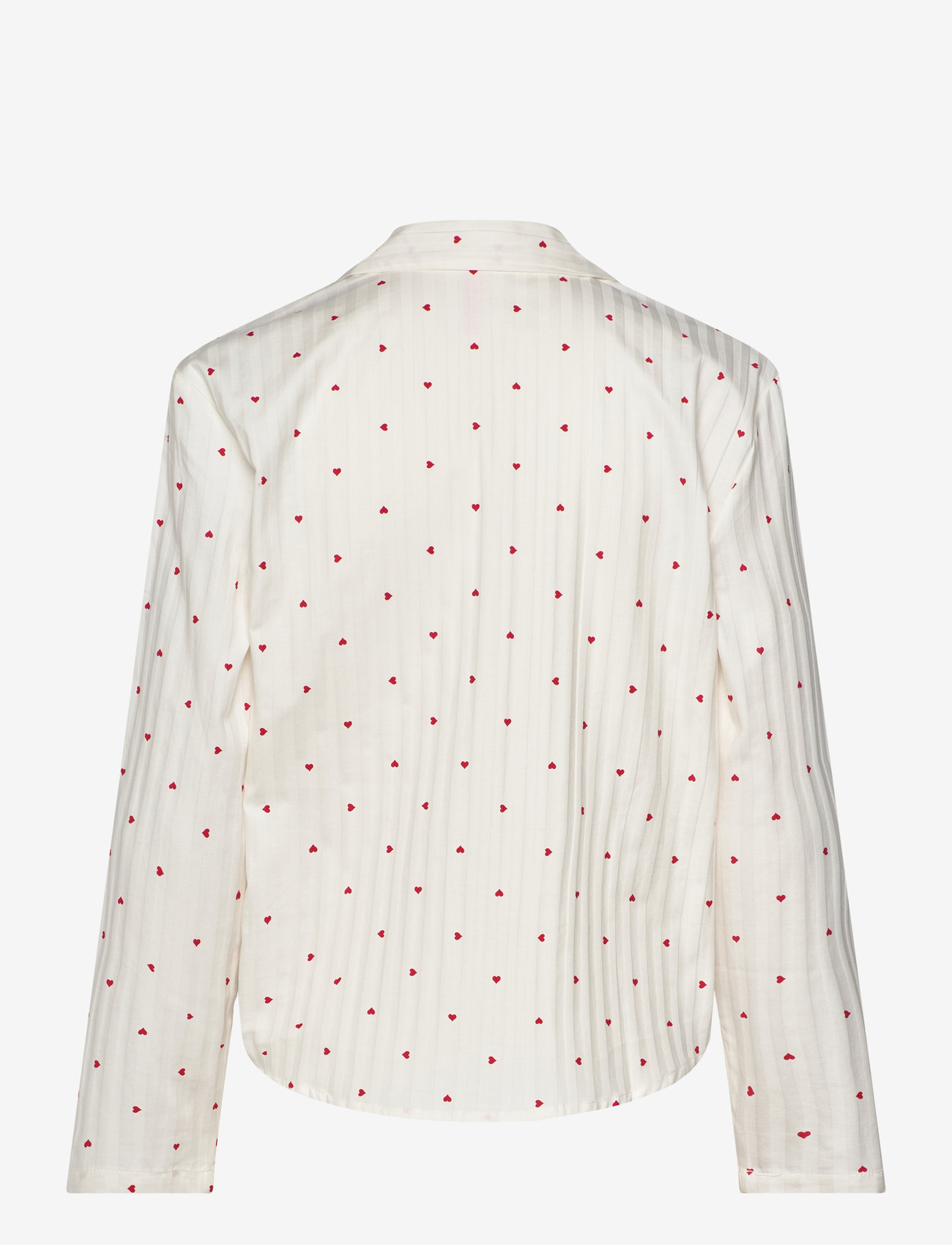 Hunkemöller - JACKET LS CO JACQUARD HEARTS - Överdelar - gardenia - 2