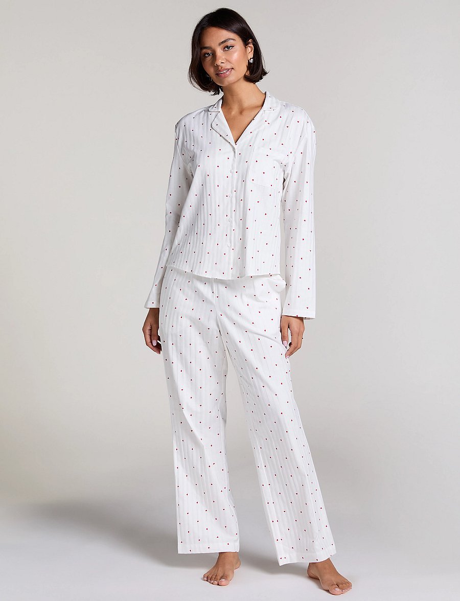Hunkemöller - JACKET LS CO JACQUARD HEARTS - topid - gardenia - 4