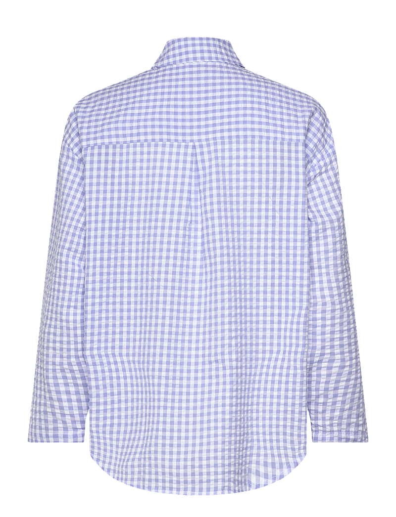 Hunkemöller - JACKET LS SEERSUCKER CHECK - alussärgid - hkm blue - 2