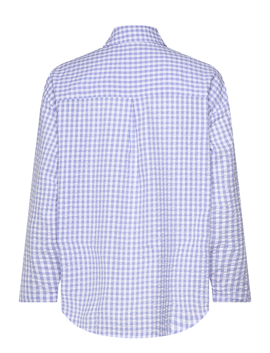 Hunkemöller - JACKET LS SEERSUCKER CHECK - Överdelar - hkm blue - 2