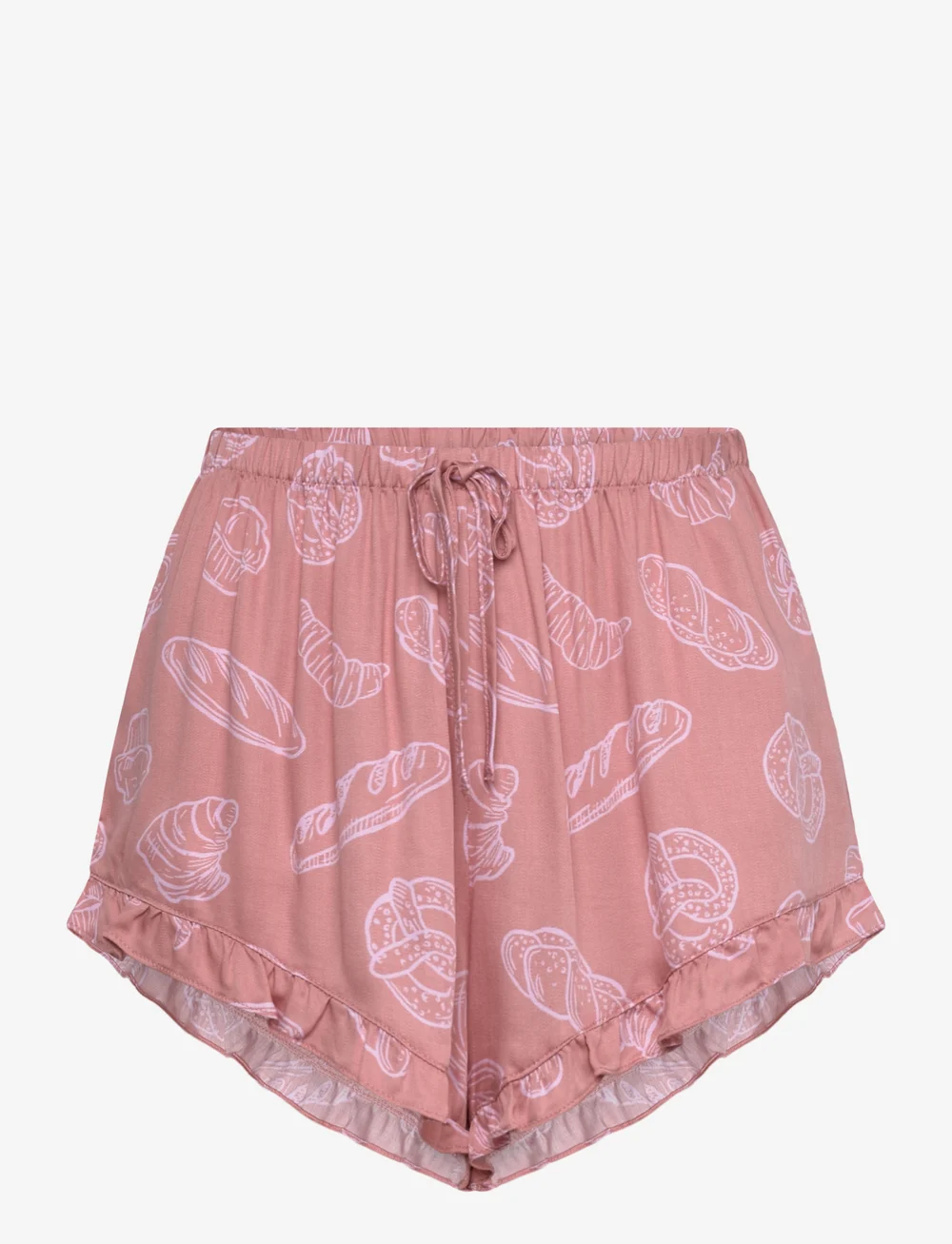 Hunkemöller - SHORT VIS SATIN RUFFLE - shorts - hkm tan - 1