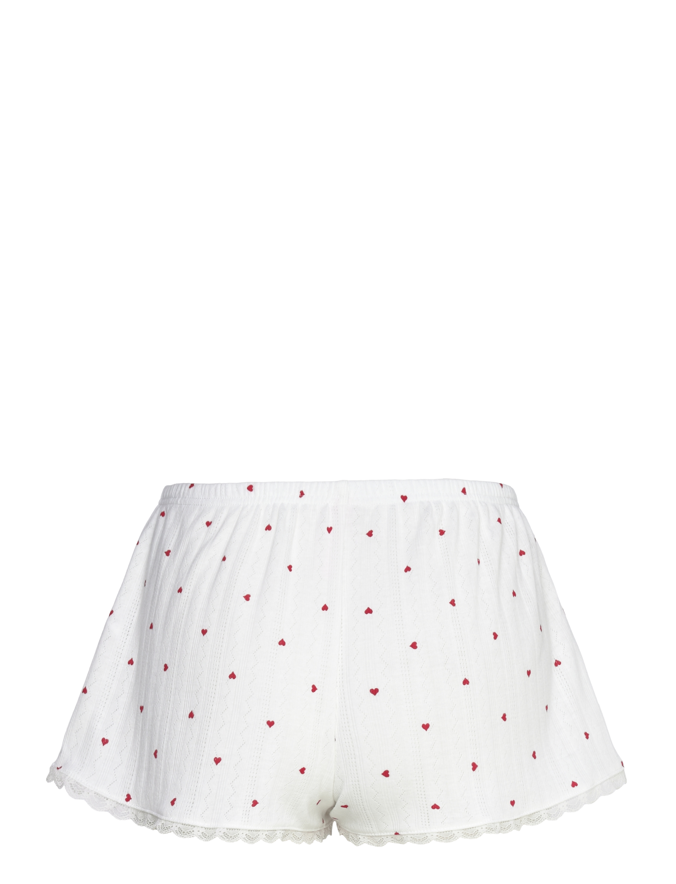 Hunkemöller - SHORT POINTELLE LACE HEARTS - hkm white - 2