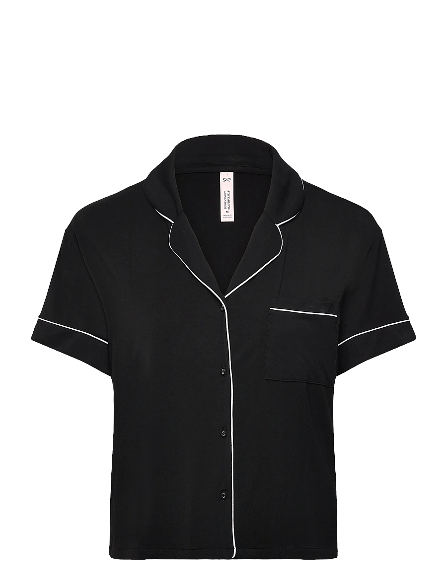Hunkemöller - Jacket Ss Jersey Essential - yläosat - black - 0
