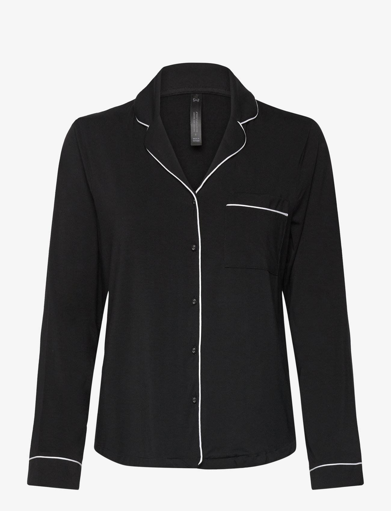 Hunkemöller - JACKET LS JERSEY ESSENTIAL - Överdelar - black - 1