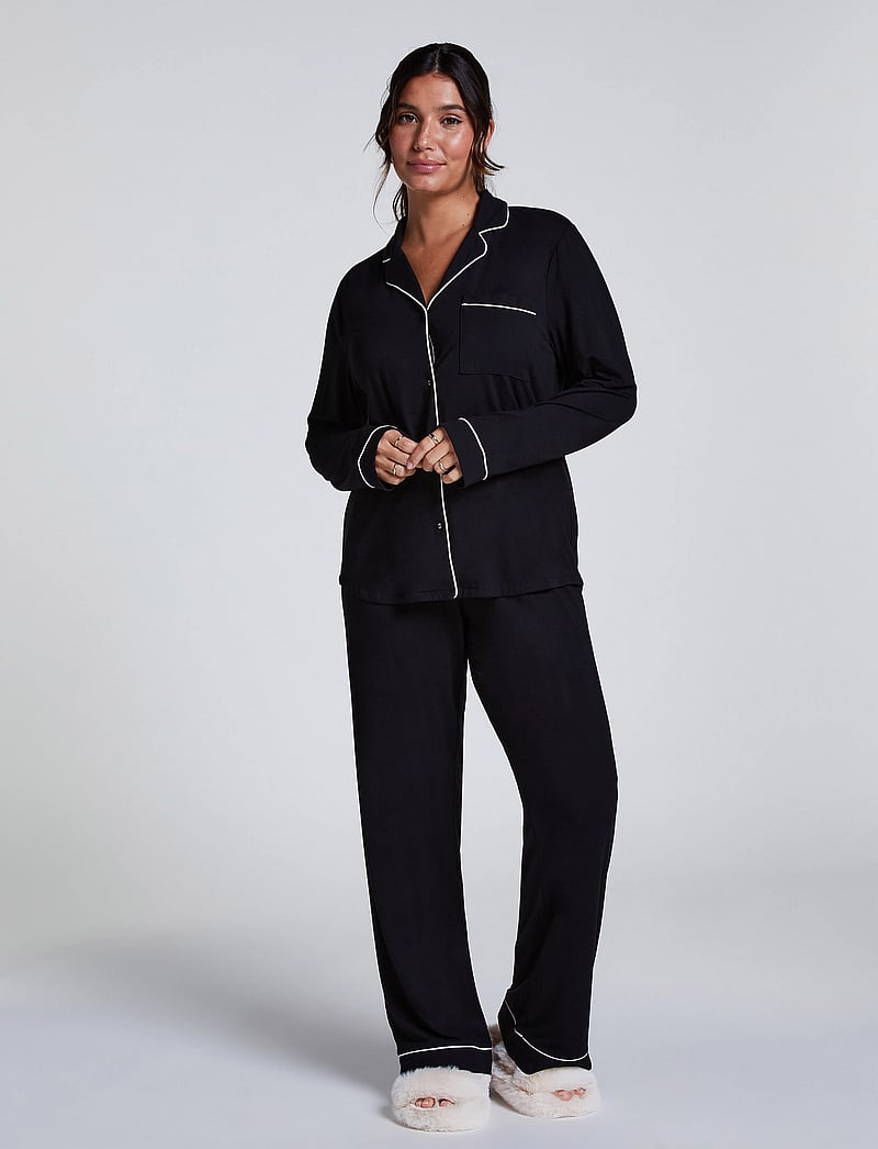 Hunkemöller - JACKET LS JERSEY ESSENTIAL - black - 4