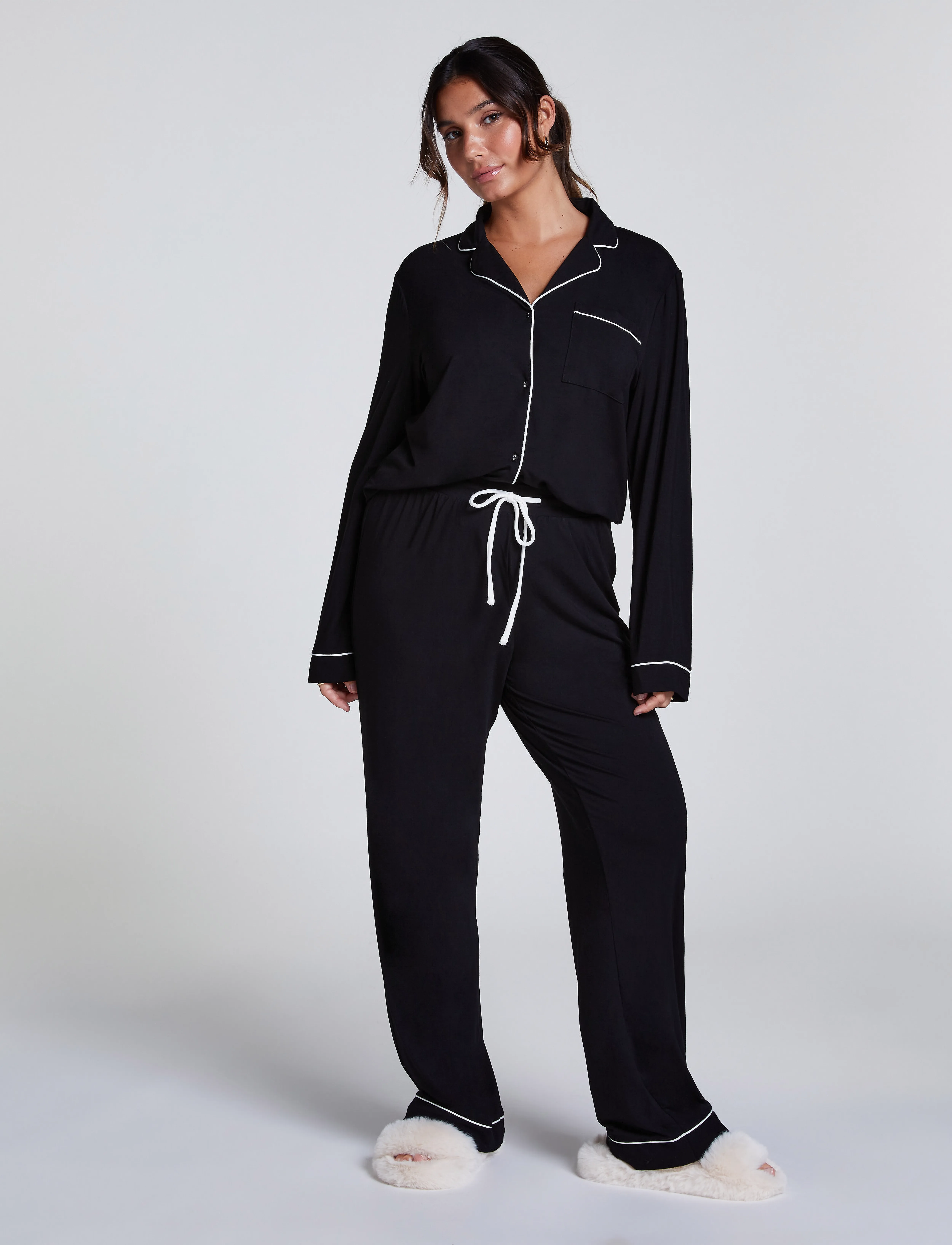 Hunkemöller - PANT JERSEY ESSENTIAL - black - 0
