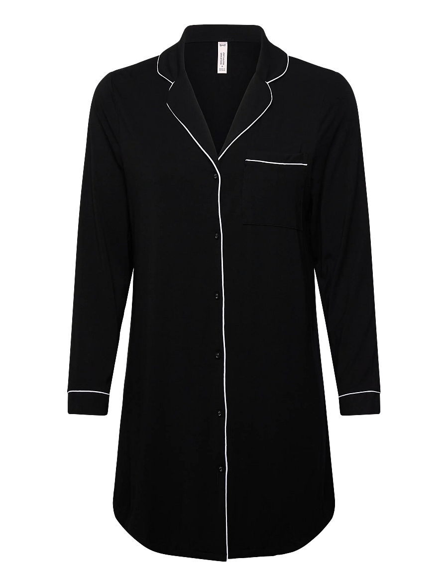Hunkemöller - Shirtdress Ls Jersey Essenti - black - 0