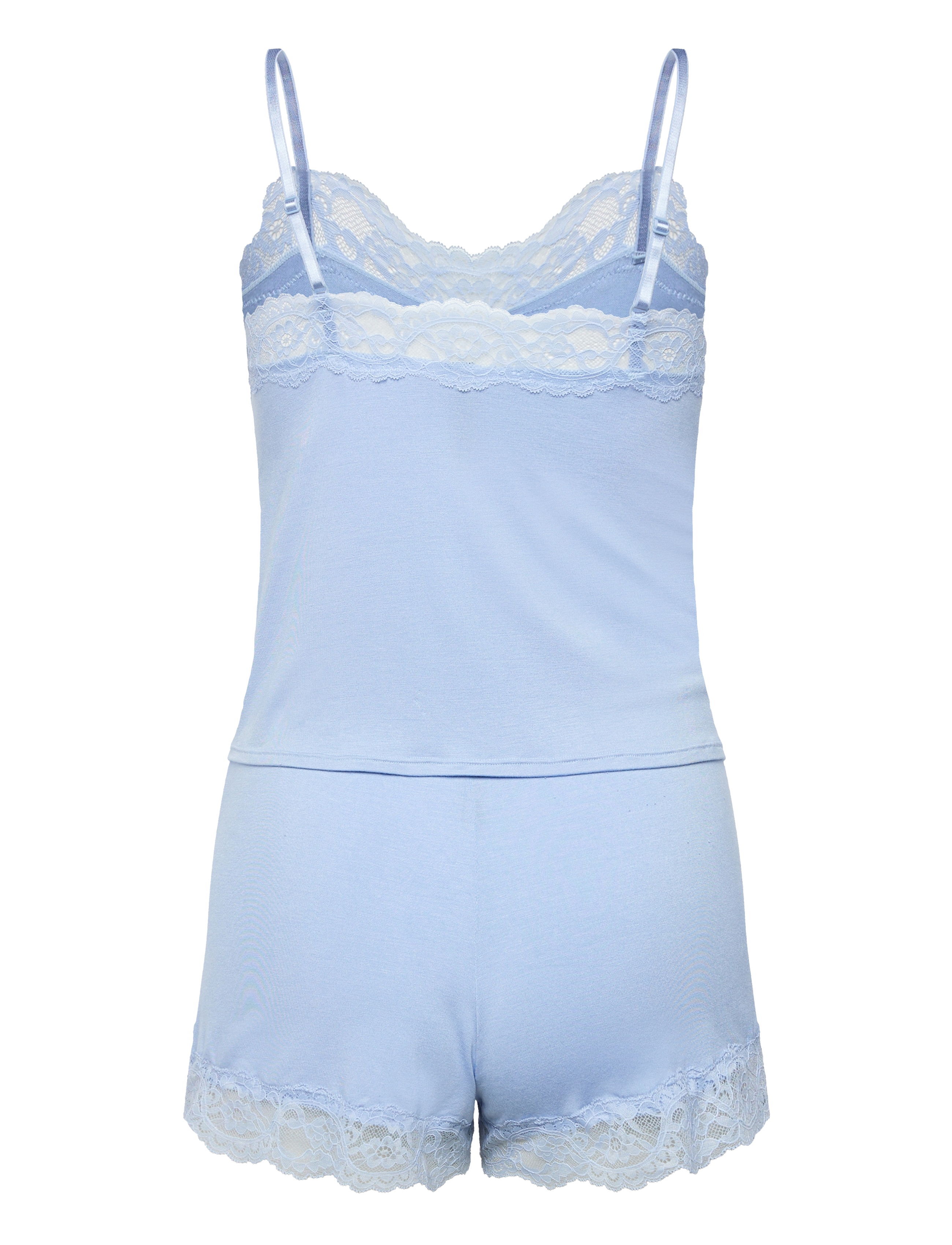 Hunkemöller - PJ CAMI JERSEY LACE NANA - pidžamas - brunnera blue - 2