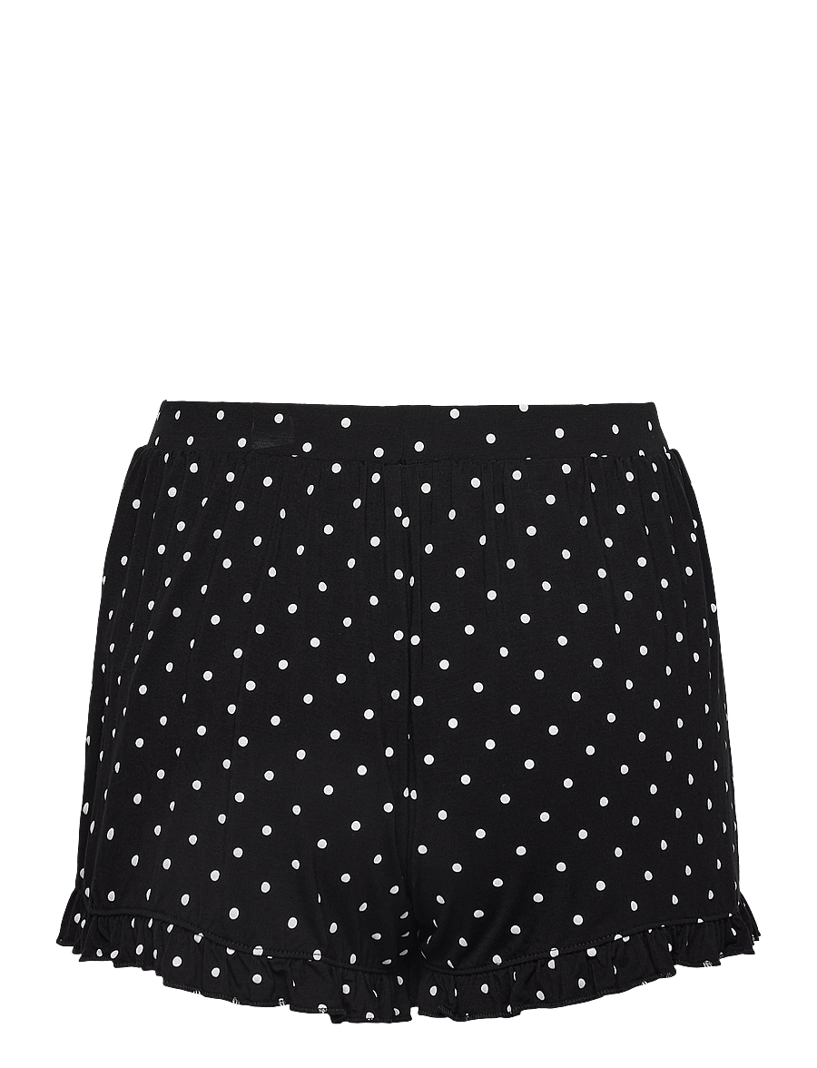 Hunkemöller - PJ SHORT LOOSEFIT DOT - pidžaamad - black - 4