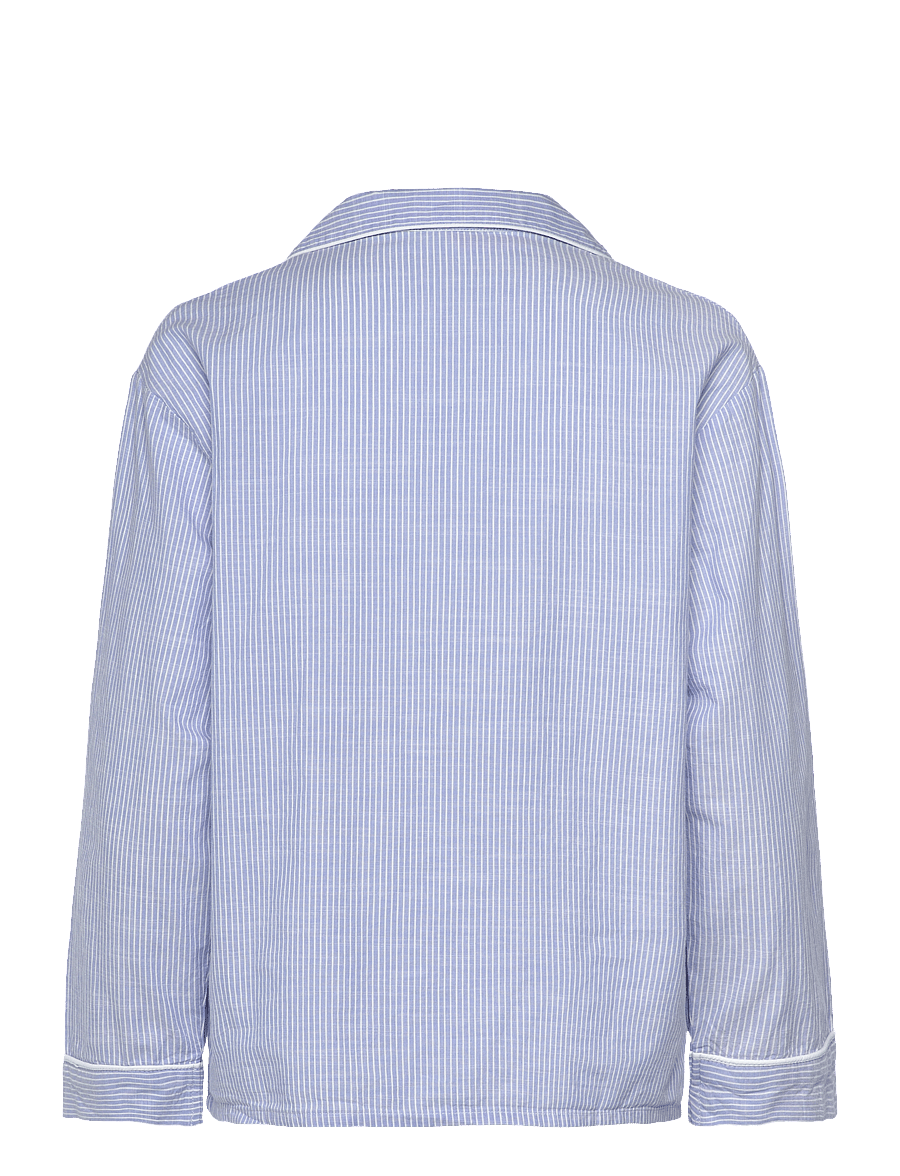 Hunkemöller - JACKET LS COTTON STRIPE - oberteile - hkm blue - 2