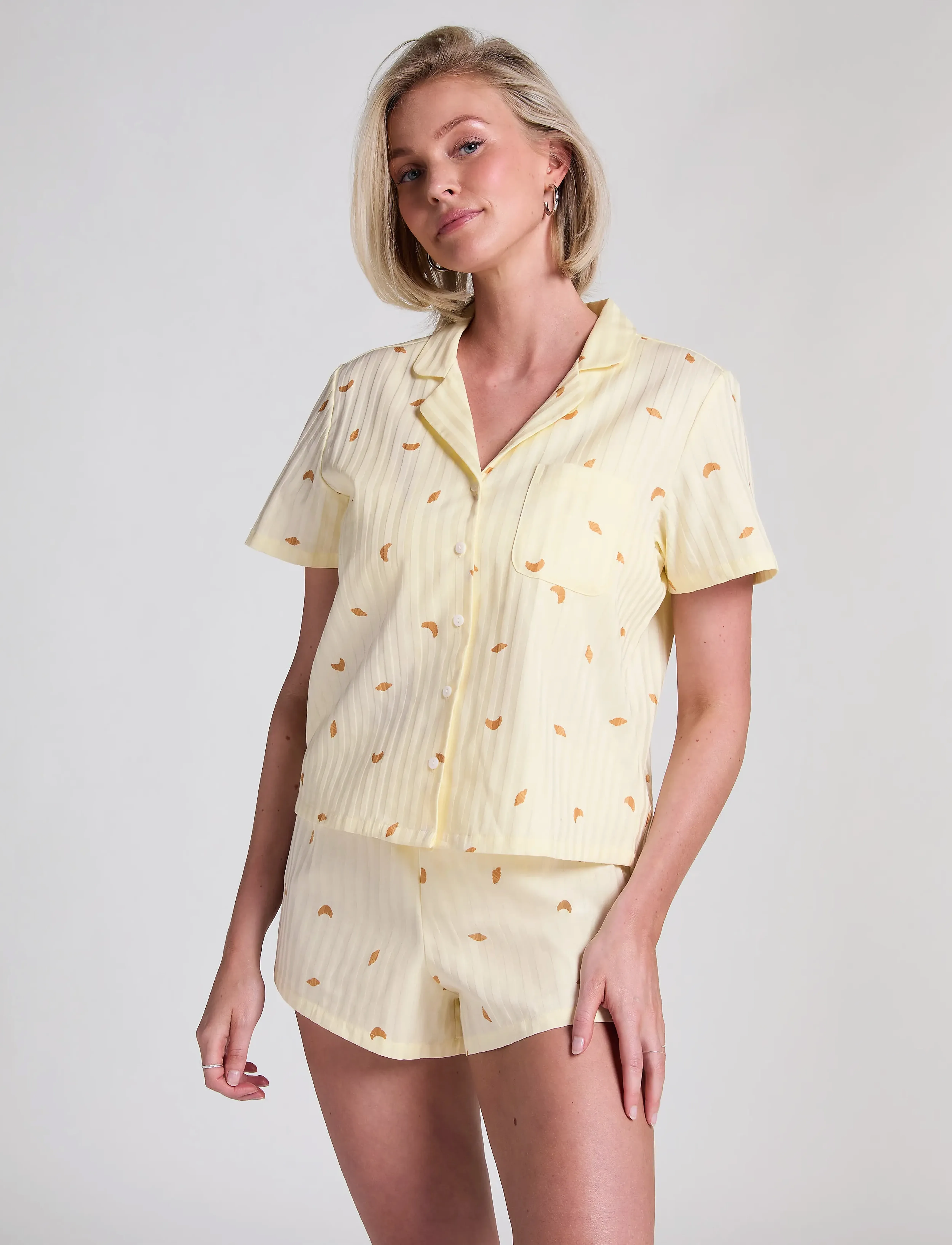 Hunkemöller - JACKET SS COTTON CROISSANT - hkm yellow - 4