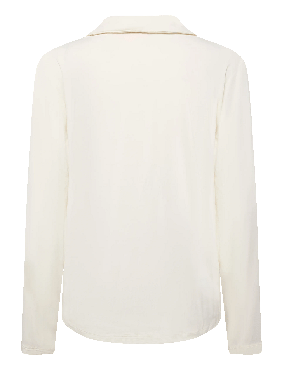 Hunkemöller - JACKET LS JERSEY ESSENTIAL - langärmelige blusen - whisper white - 2