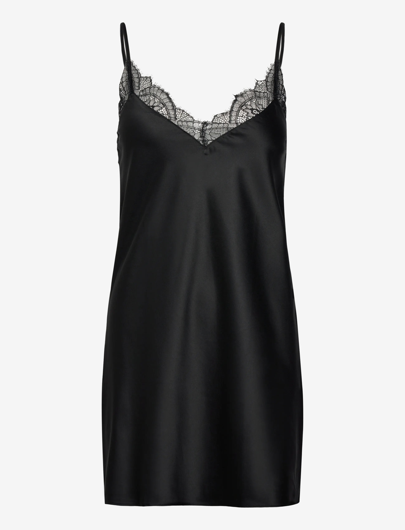 Hunkemöller - Sd Satin Lace - natkjoler - black - 0