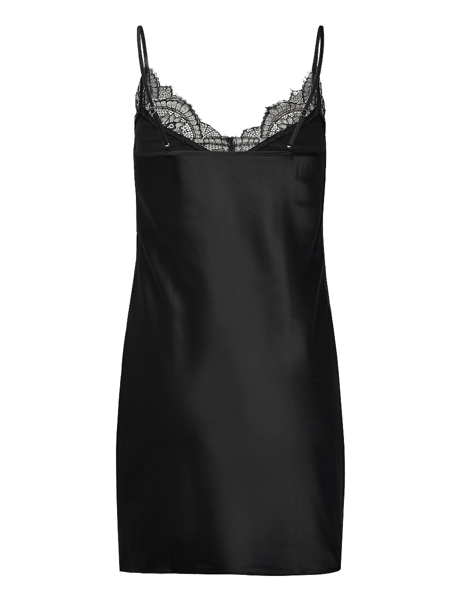 Hunkemöller - Sd Satin Lace - nattlinnen - black - 1