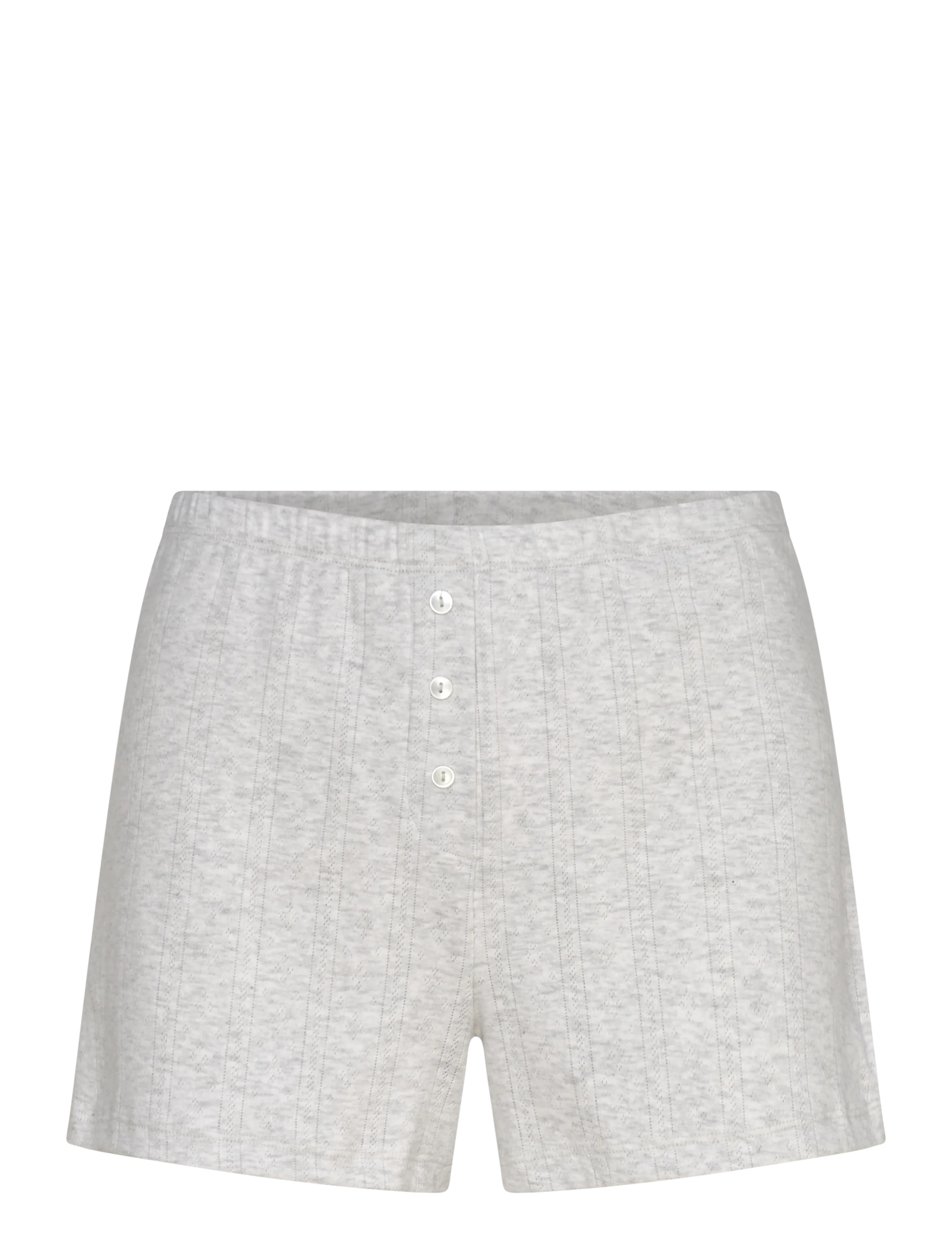 SHORT POINTELLE - WHITE GREY MELEE