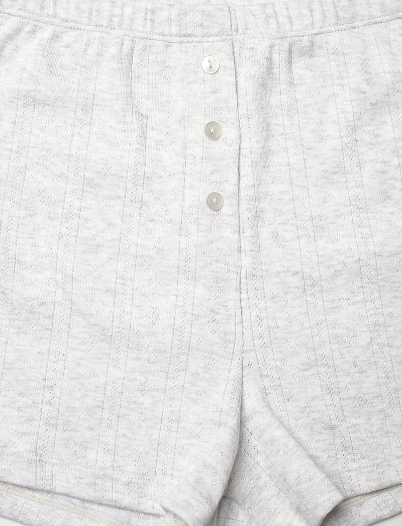 Hunkemöller - SHORT POINTELLE - natshorts - white grey melee - 2