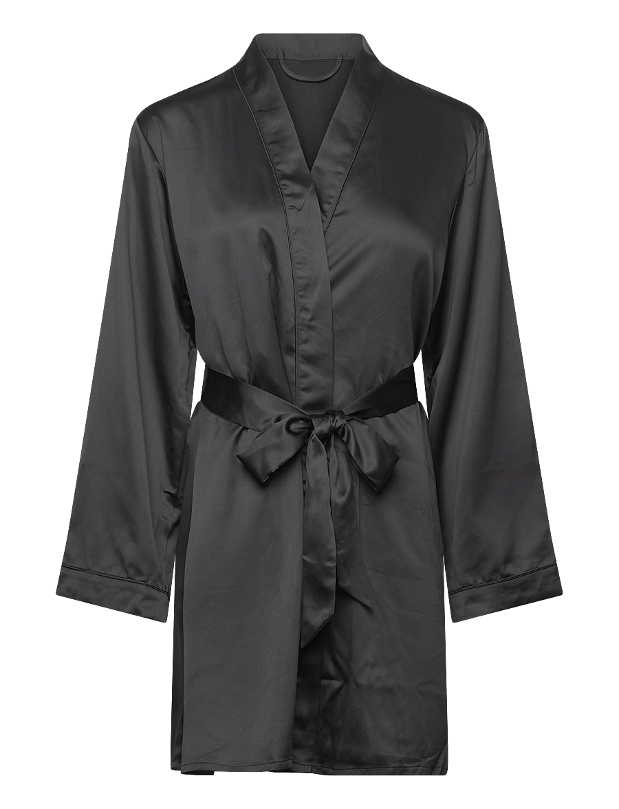 Hunkemöller - KIMONO SATIN - kimonos - black - 0