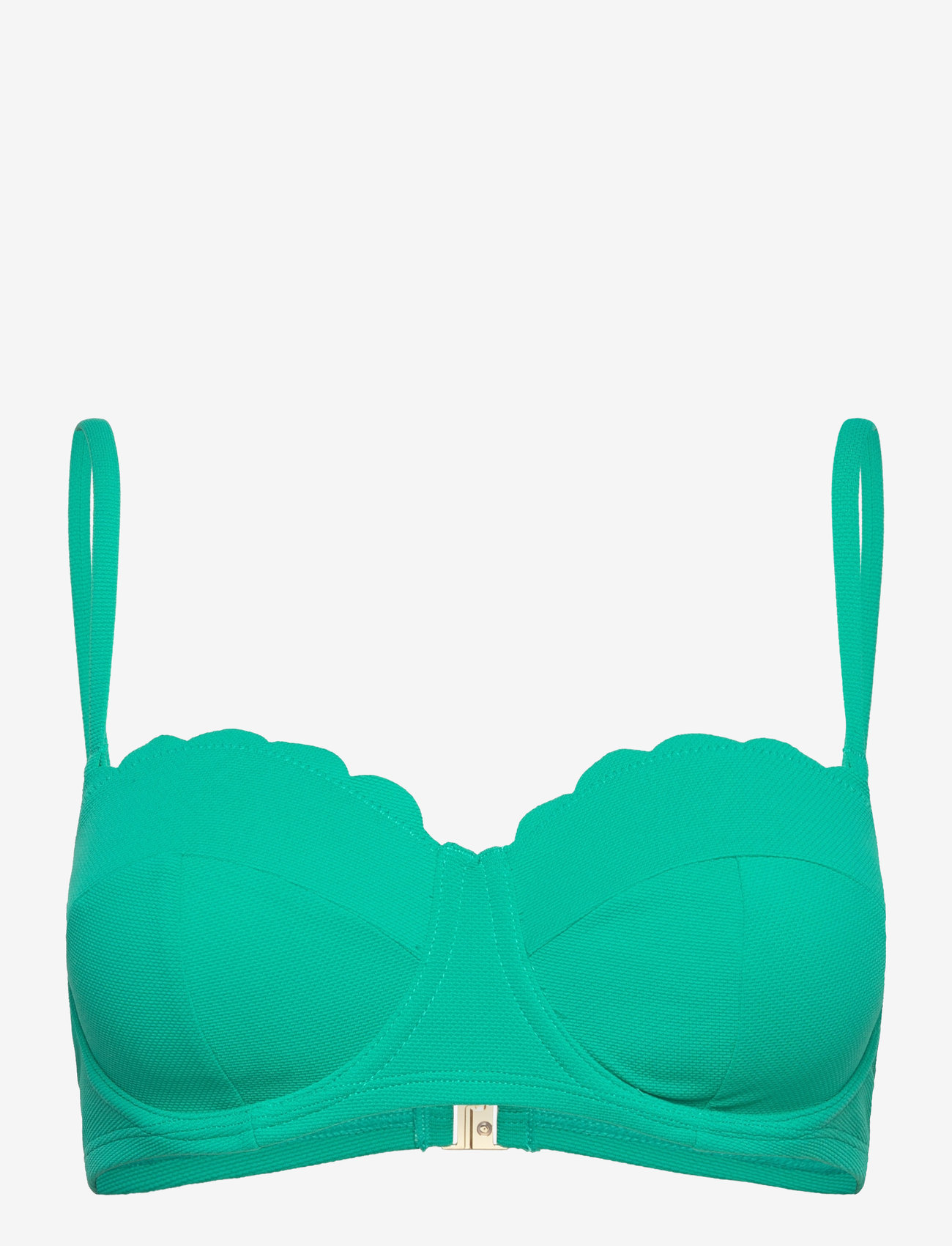 Hunkemöller - SCALLOP PB - bikinitoppe med bøjle - hkm green - 0