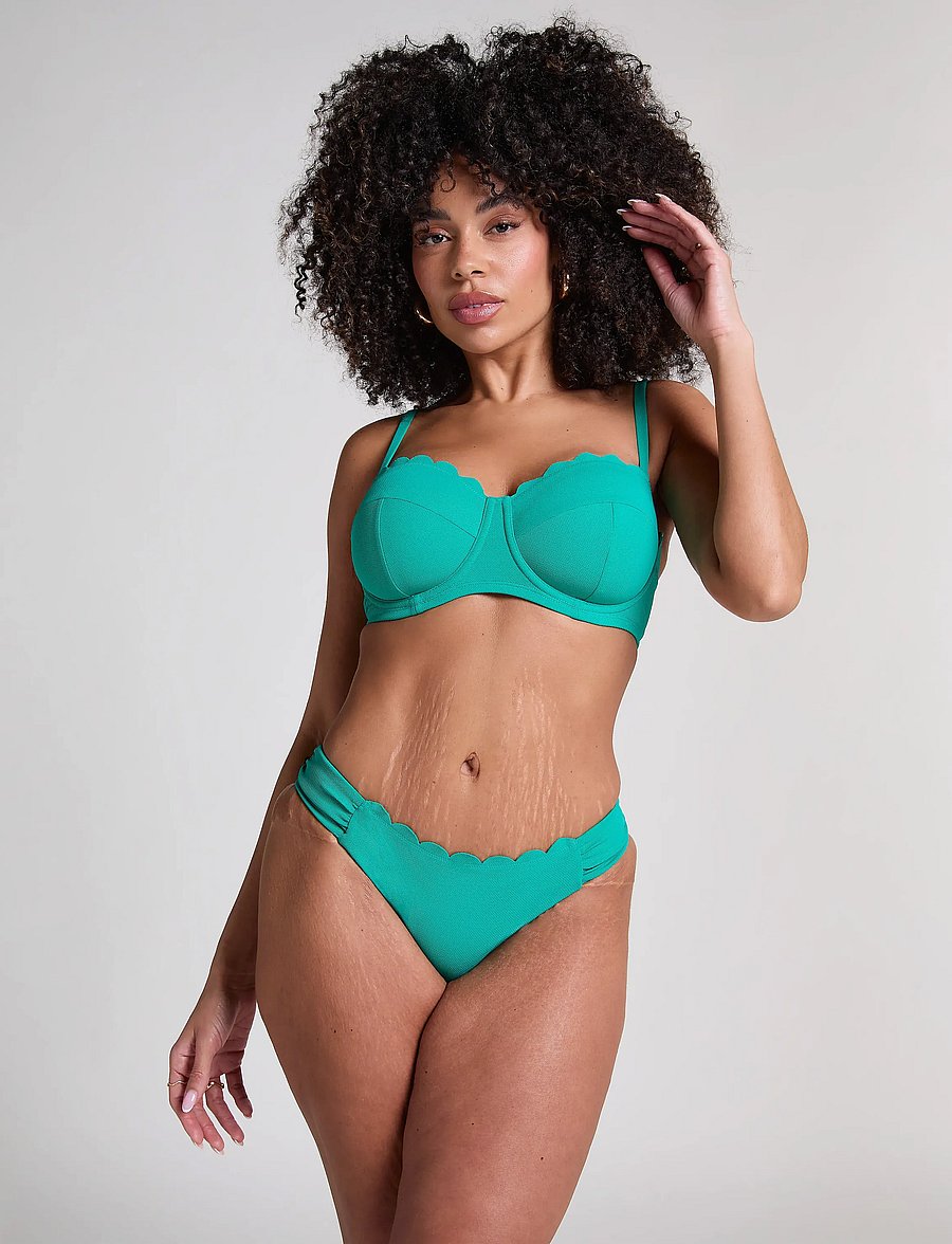 Hunkemöller - SCALLOP RIO B - bikini briefs - hkm green - 0