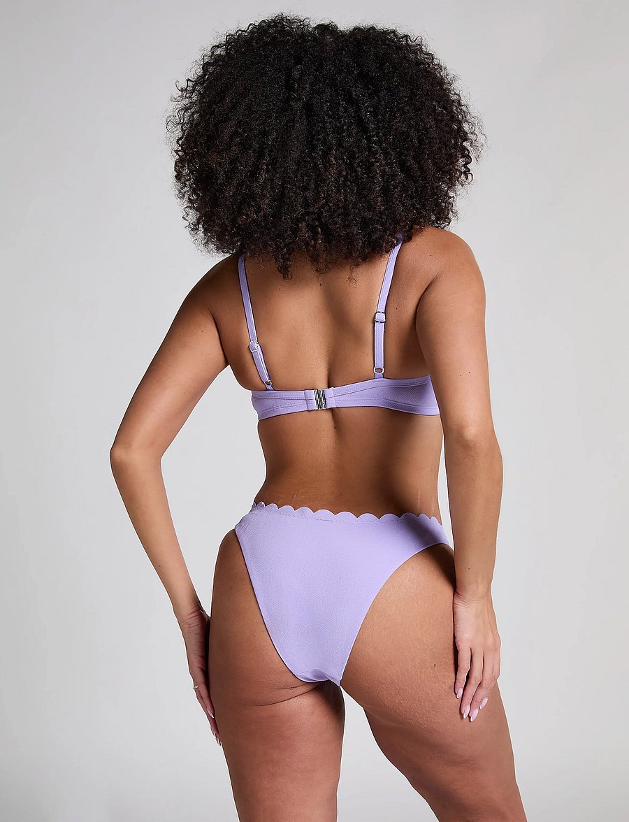 Hunkemöller - SCALLOP HIGH LEG R - brazilian bikinier - hkm purple - 3