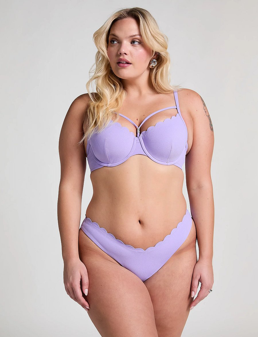 Hunkemöller - SCALLOP HIGH LEG R - brazilian bikinier - hkm purple - 5