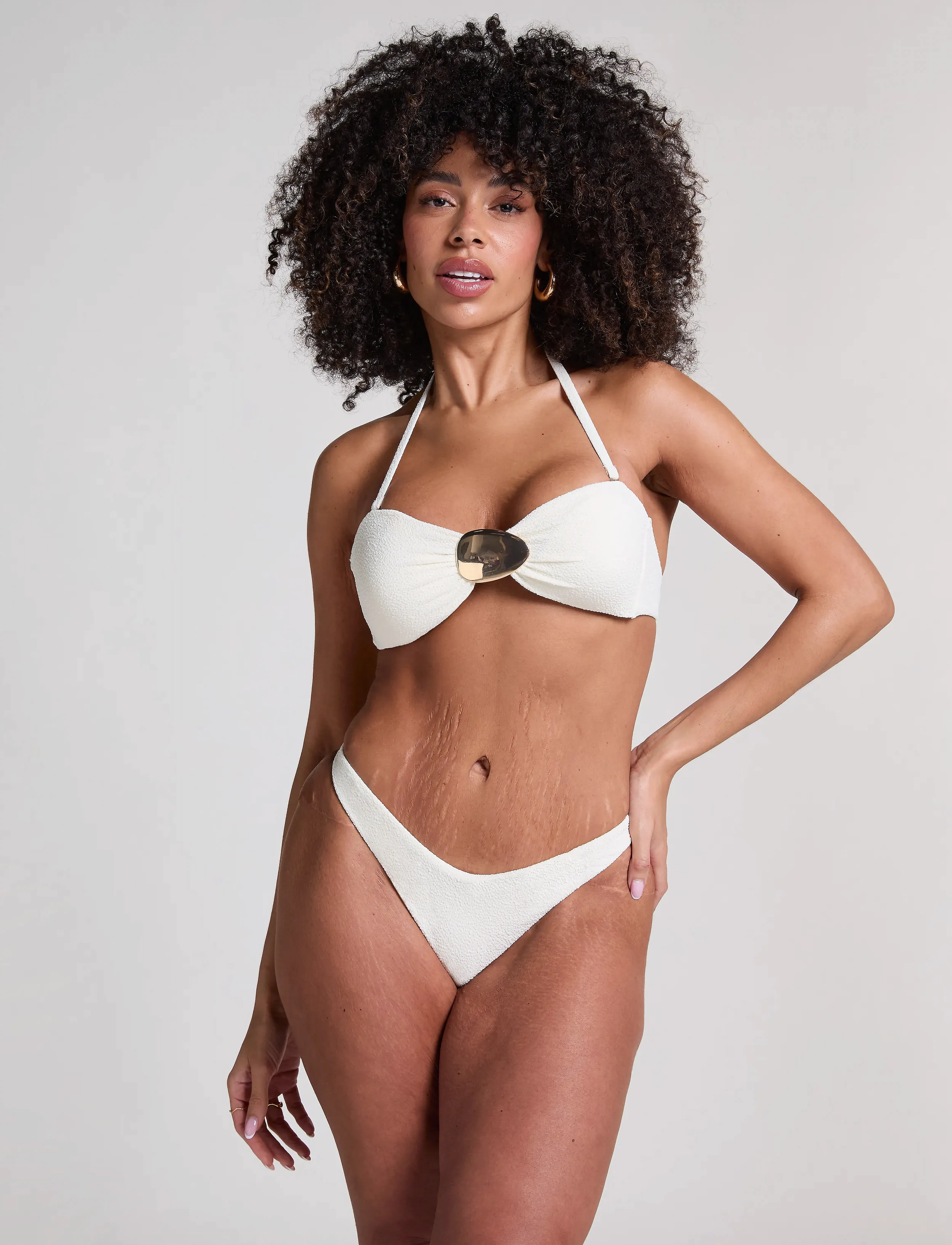 Hunkemöller CABO HIGHLEG R - Badetøj - SOLITARY STAR / white