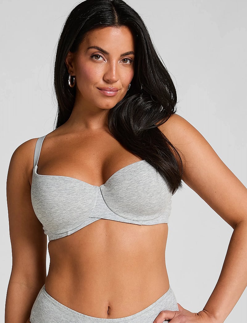 Hunkemöller - COTTON PD - balconette bh'er - grey - 0
