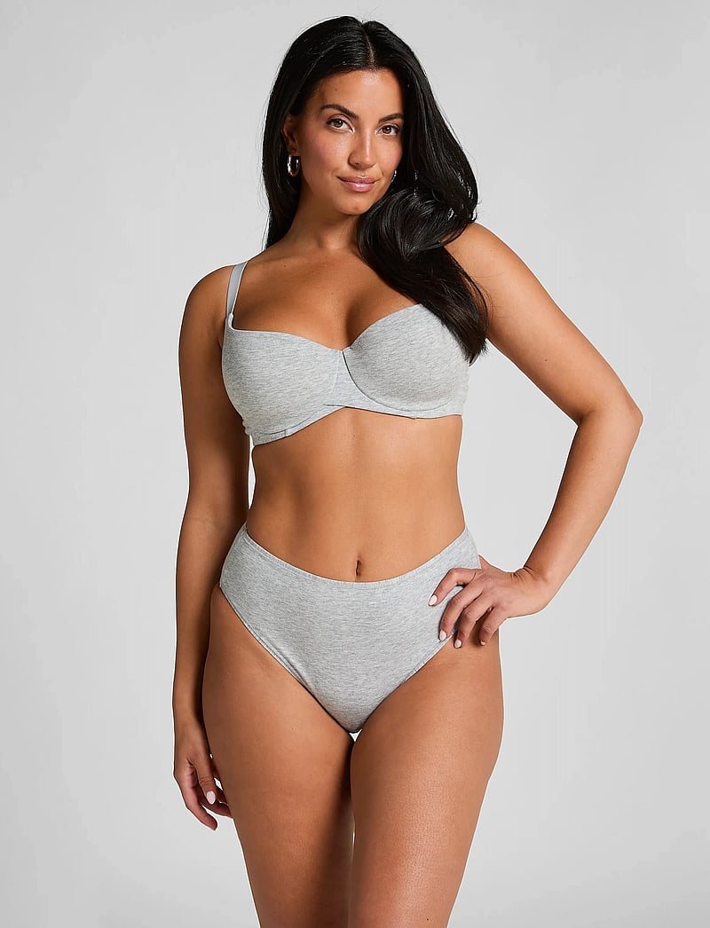 Hunkemöller - COTTON PD - balconette bh'er - grey - 4