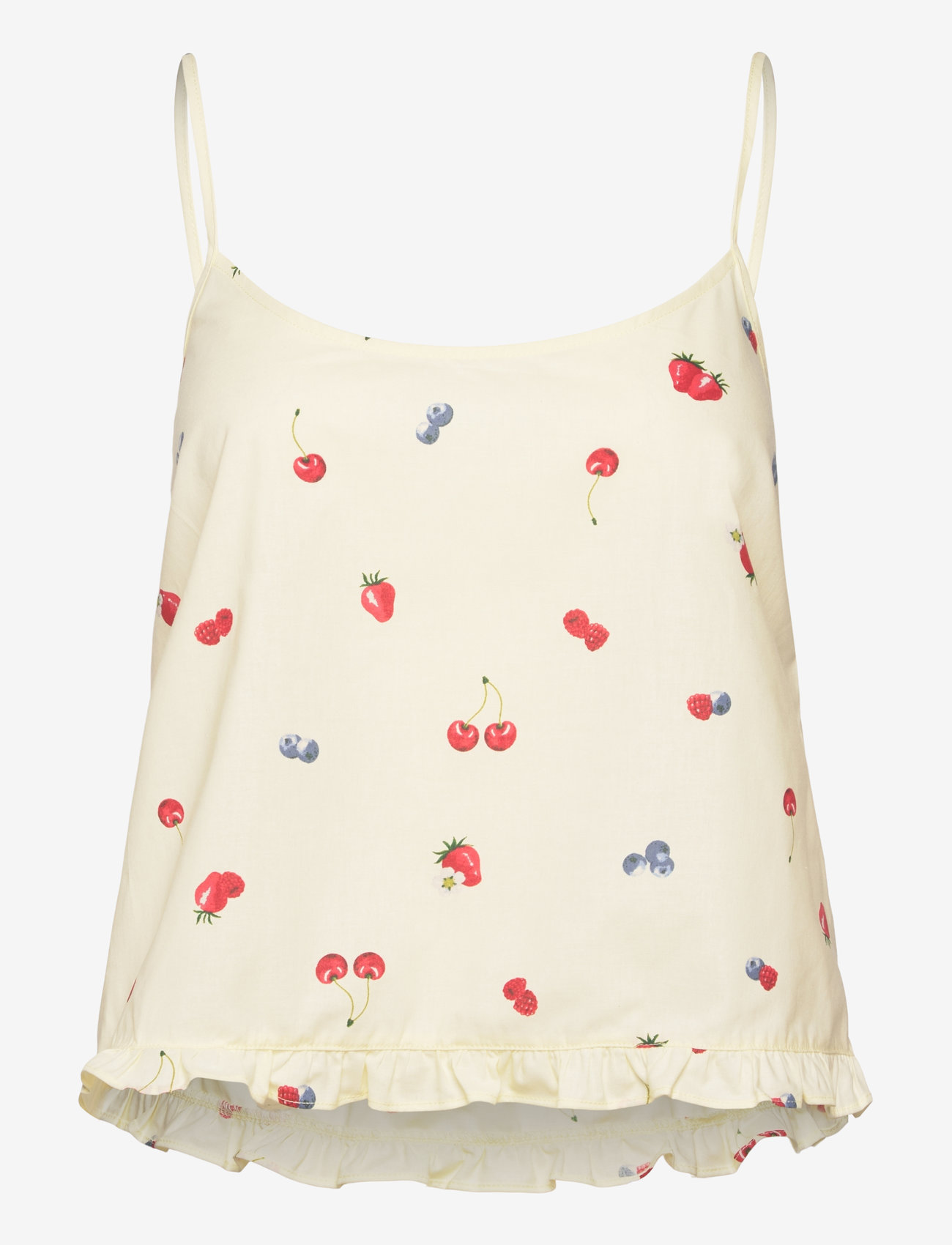 Hunkemöller - CAMI WOVEN RUFFLE FRUIT - overdele - hkm yellow - 1