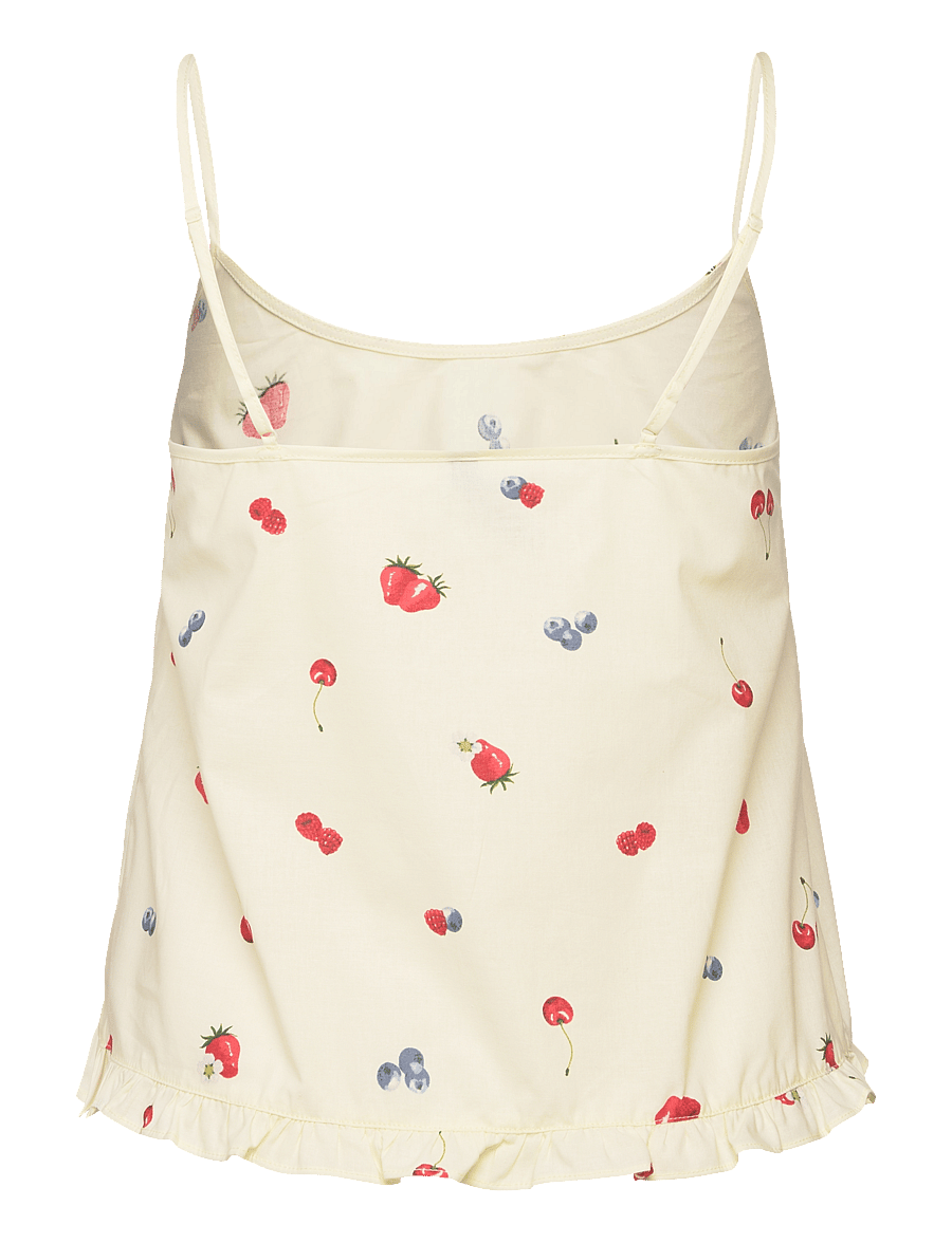 Hunkemöller - CAMI WOVEN RUFFLE FRUIT - oberteile - hkm yellow - 2