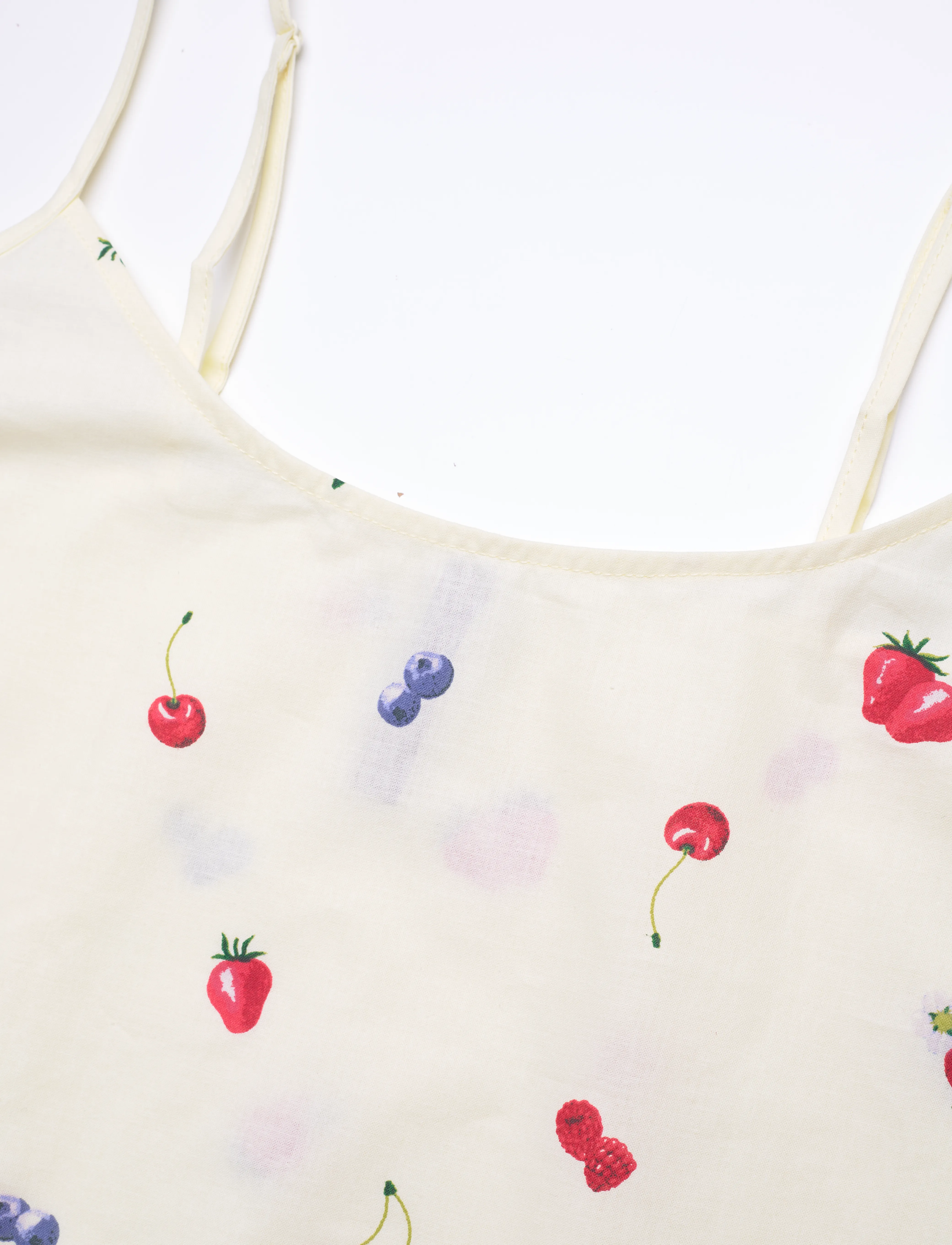 Hunkemöller - CAMI WOVEN RUFFLE FRUIT - oberteile - hkm yellow - 5