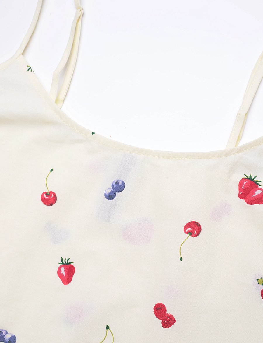 Hunkemöller - CAMI WOVEN RUFFLE FRUIT - oberteile - hkm yellow - 5