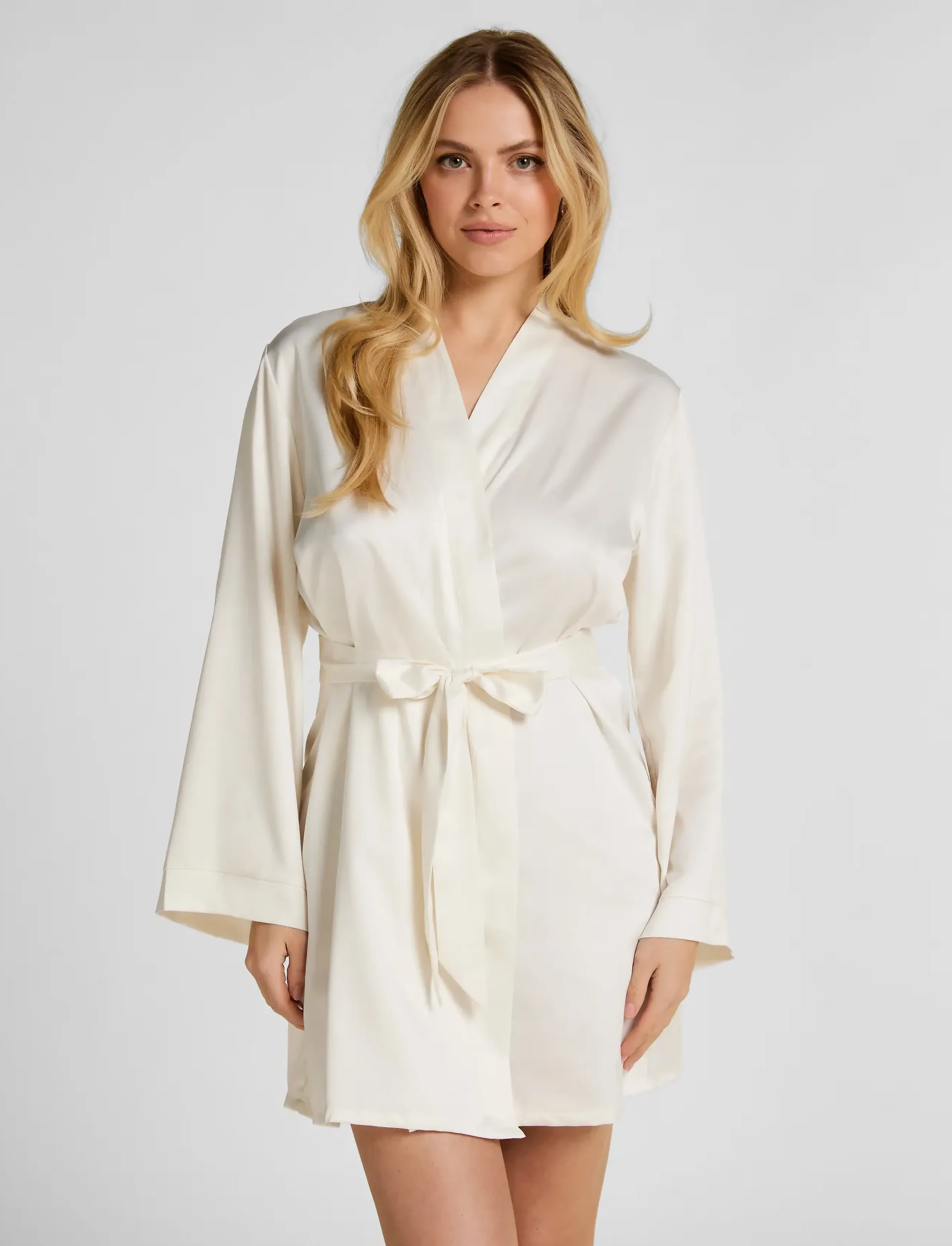 Hunkemöller KIMONO BRIDAL SATIN - Lingerie - SNOW WHITE / white