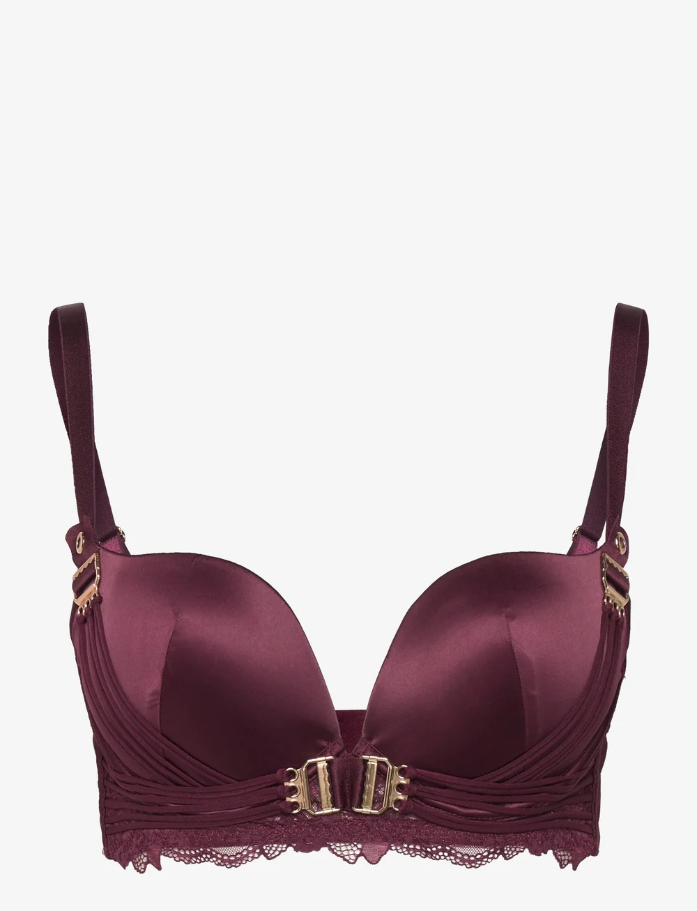 Hunkemöller - AVELA PP PUSH LL - push up rinnahoidjad - zinfandel - 0