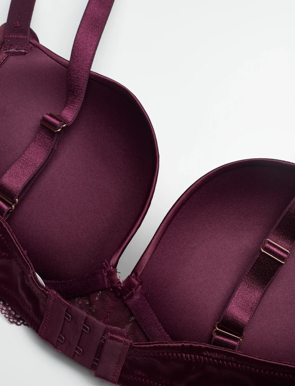 Hunkemöller - AVELA PP PUSH LL - push up rinnahoidjad - zinfandel - 3